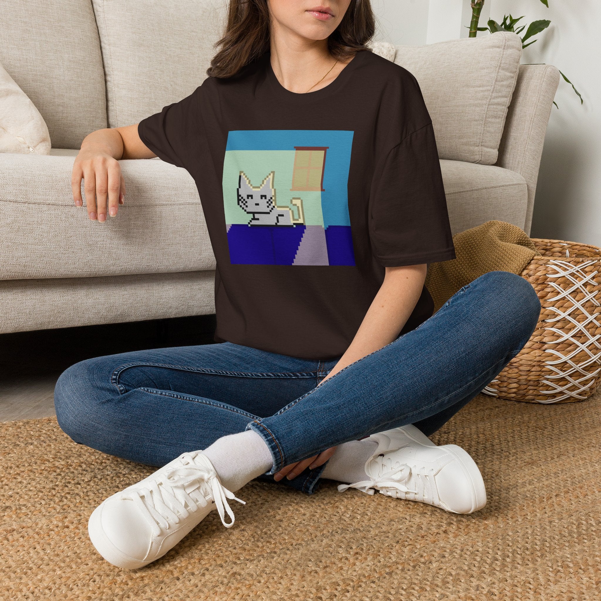 Pixel Cat Tee — Retro 8‑Bit Cat Graphic T‑Shirt