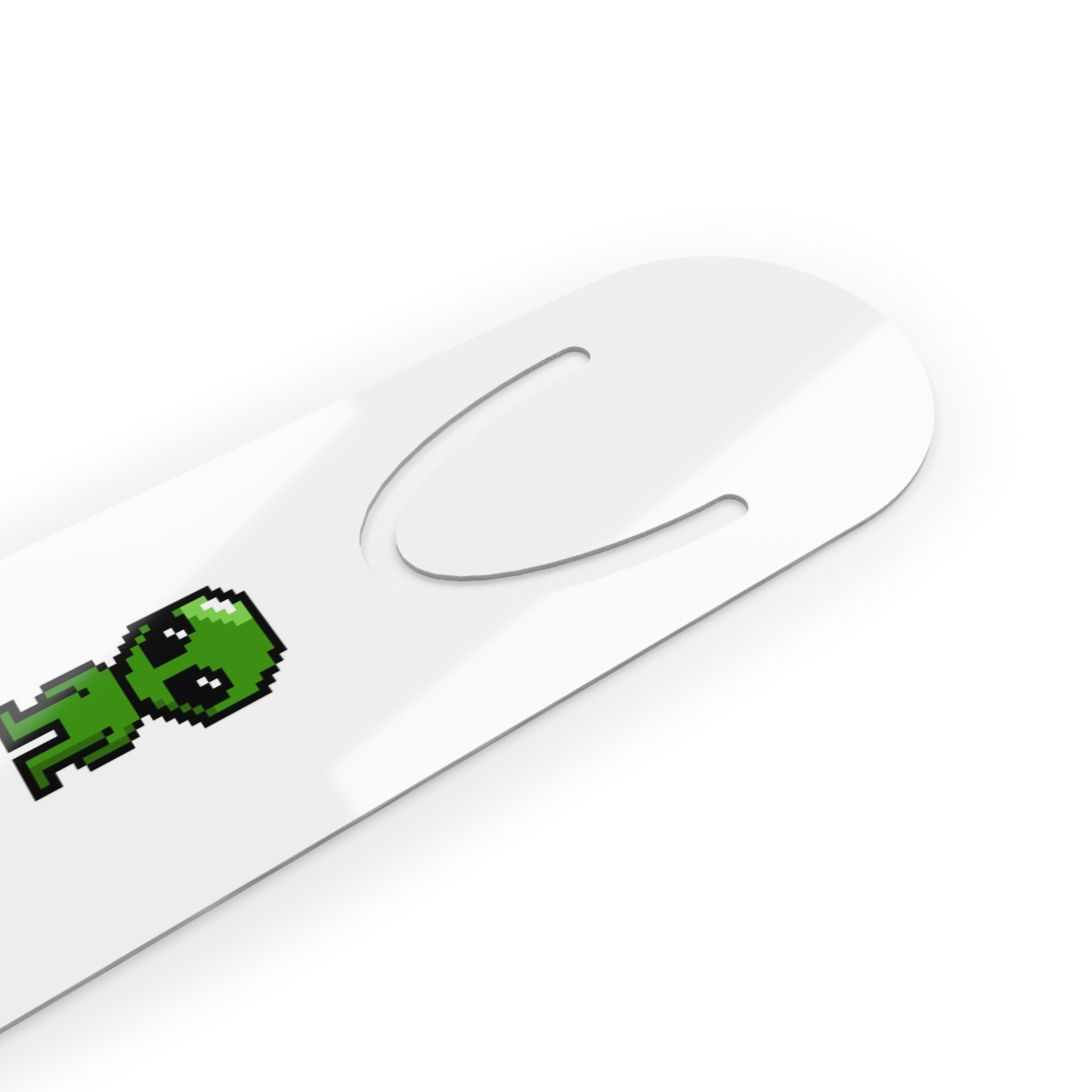 Alien Pixel Bookmark — Cute Retro Gaming Metal Bookmark for Readers & Gamers