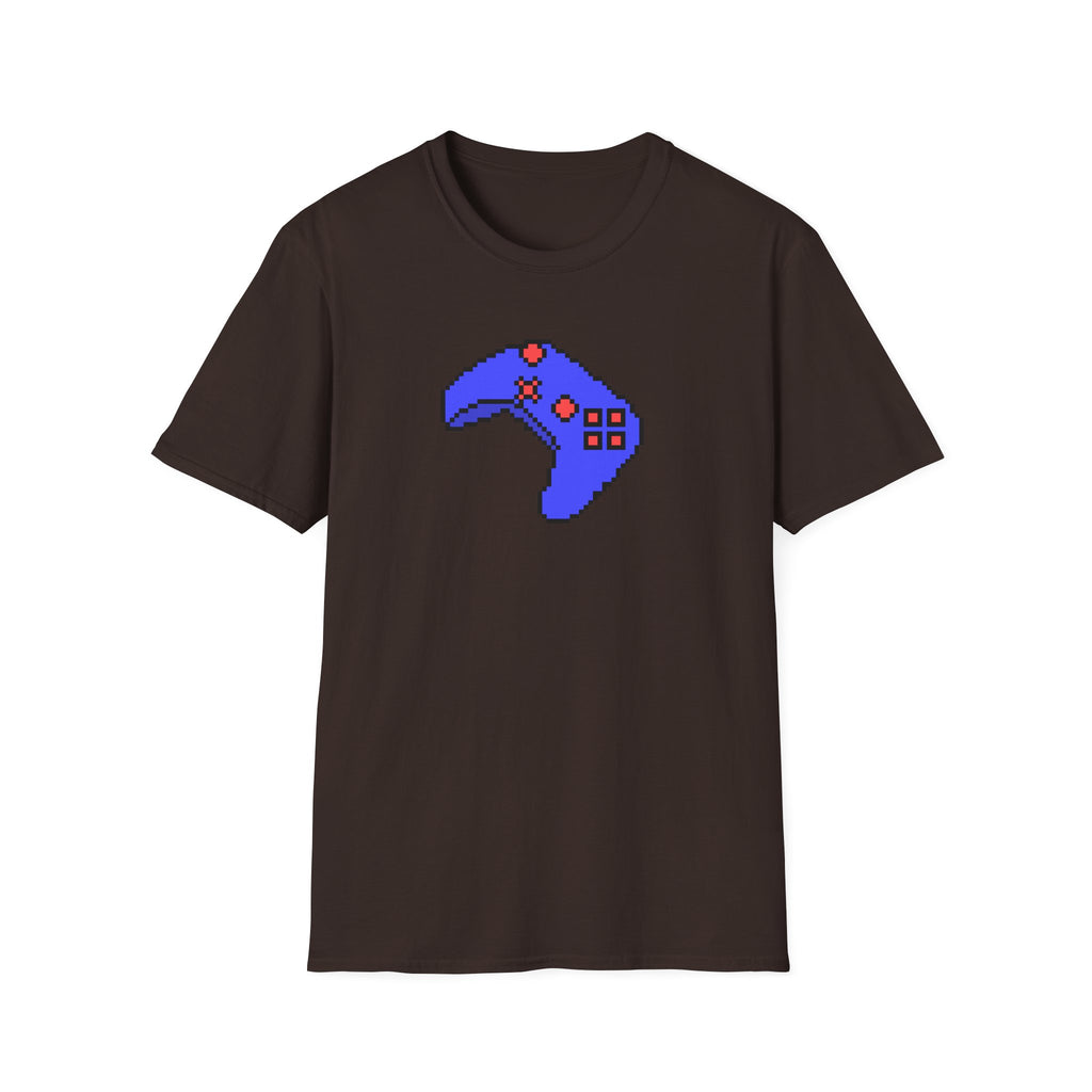 Pixel Blue Gamepad T-Shirt — Retro Gamer Controller Tee