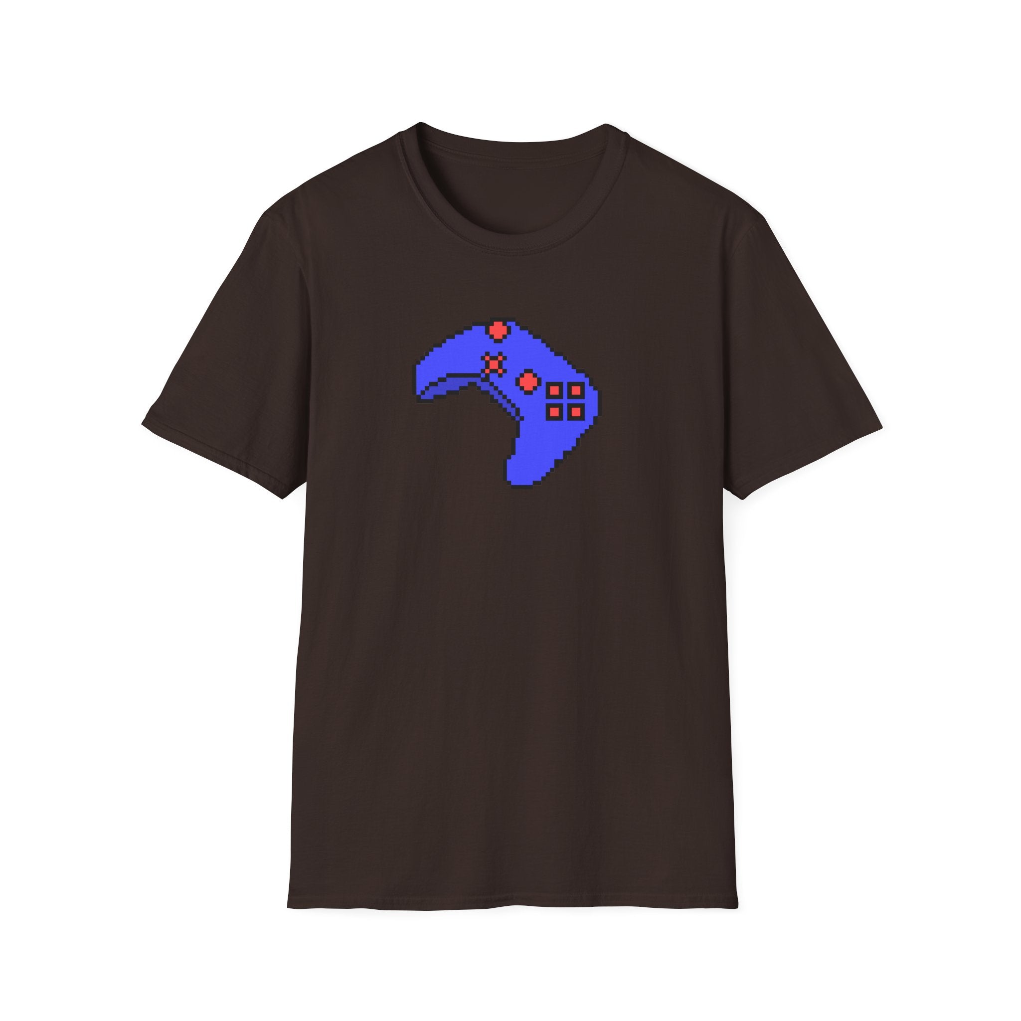 Pixel Blue Gamepad T-Shirt — Retro Gamer Controller Tee