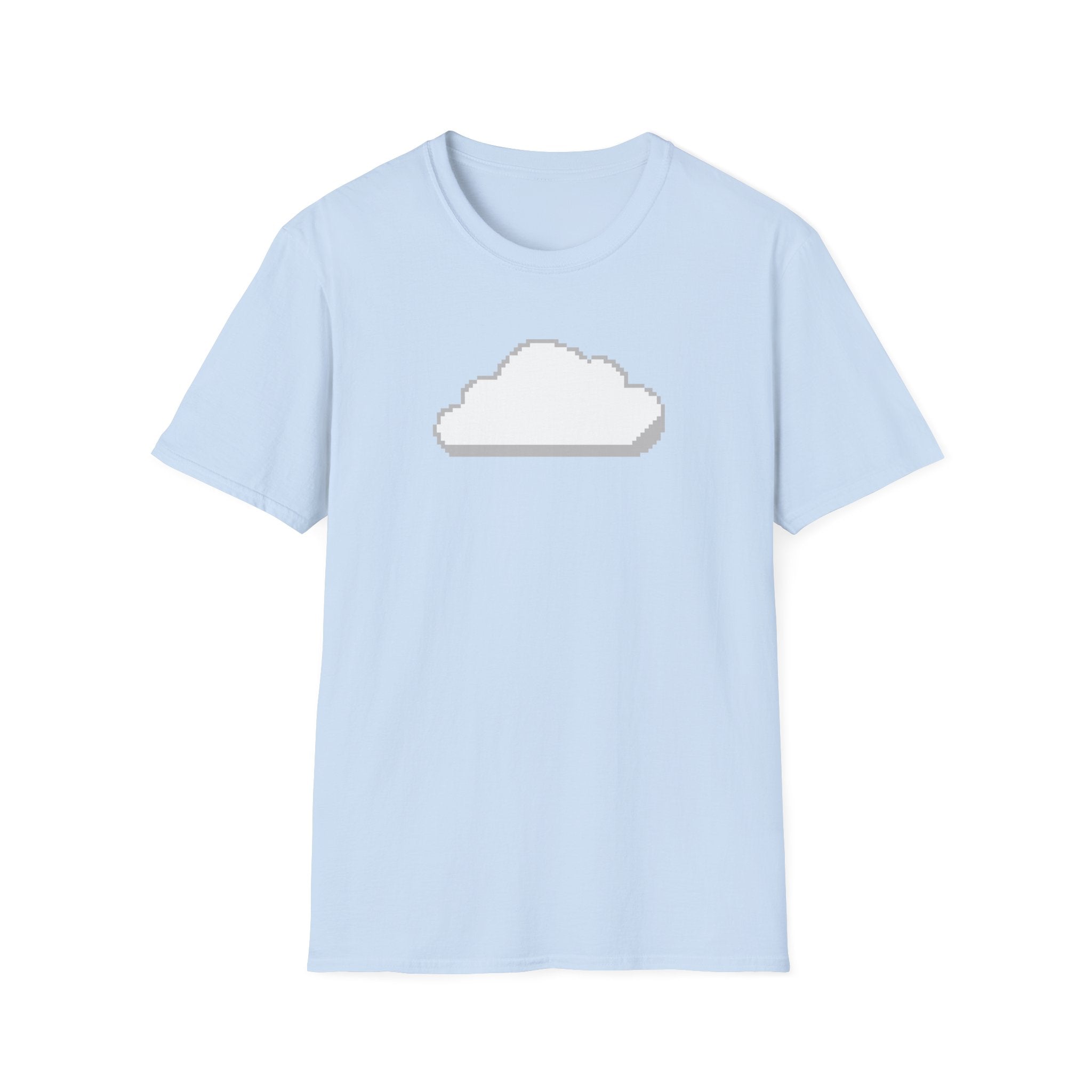 Pixel Cloud T-Shirt — Minimal Retro Gaming Cloud Tee