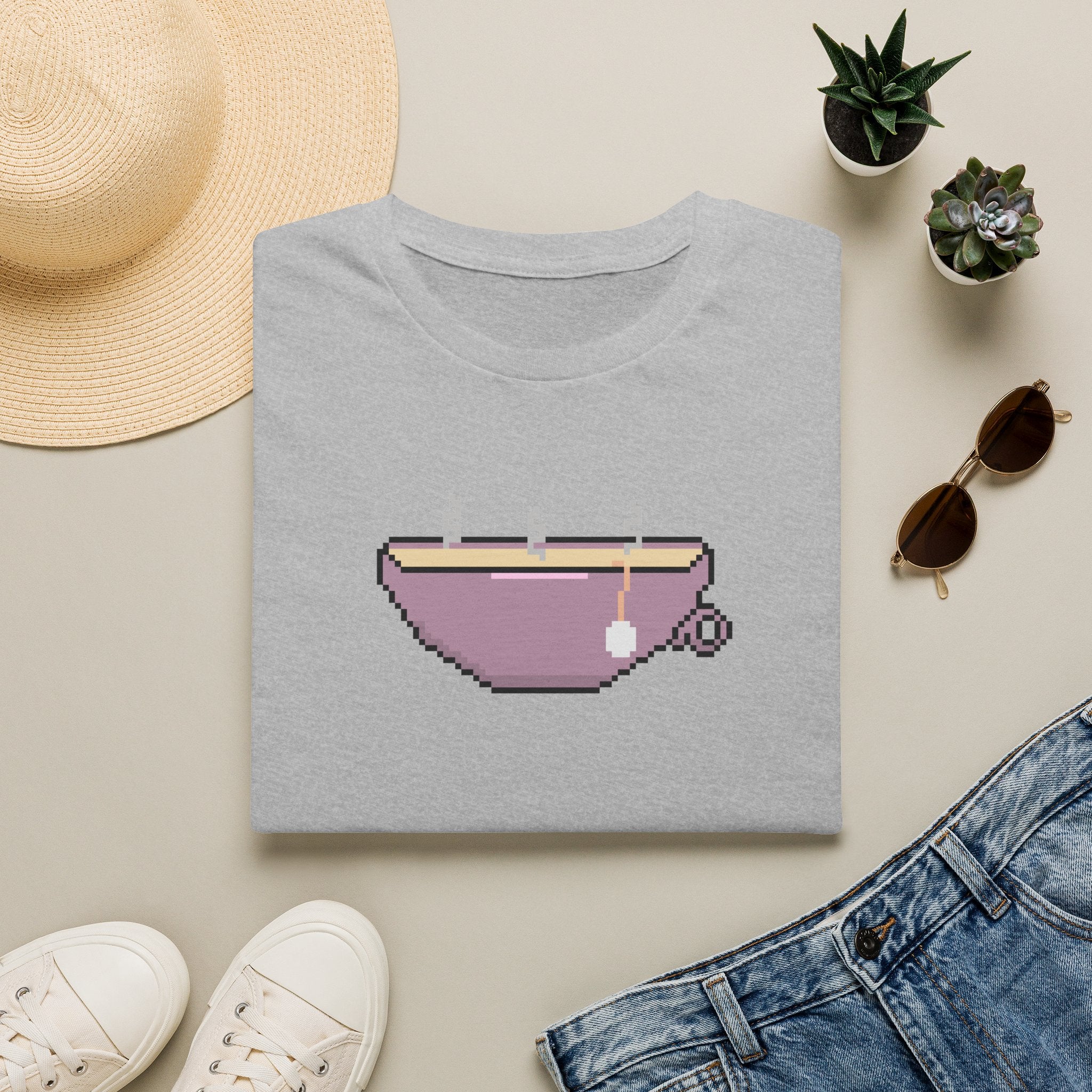 T-Shirt — Pixel Art Tea Cup Graphic Tee