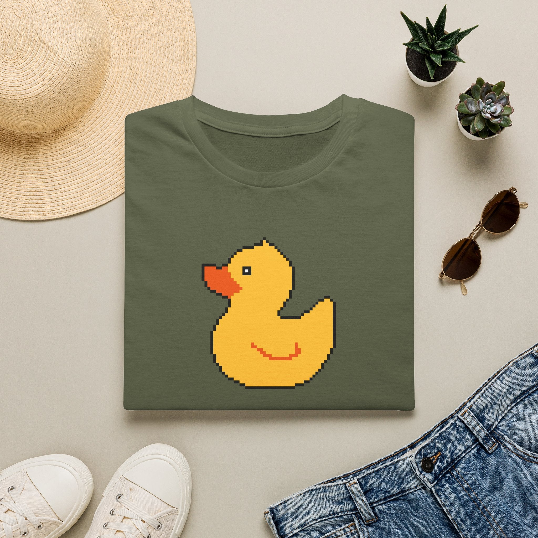 Duck Pixel Tee — Cute Retro Rubber Duck T-Shirt