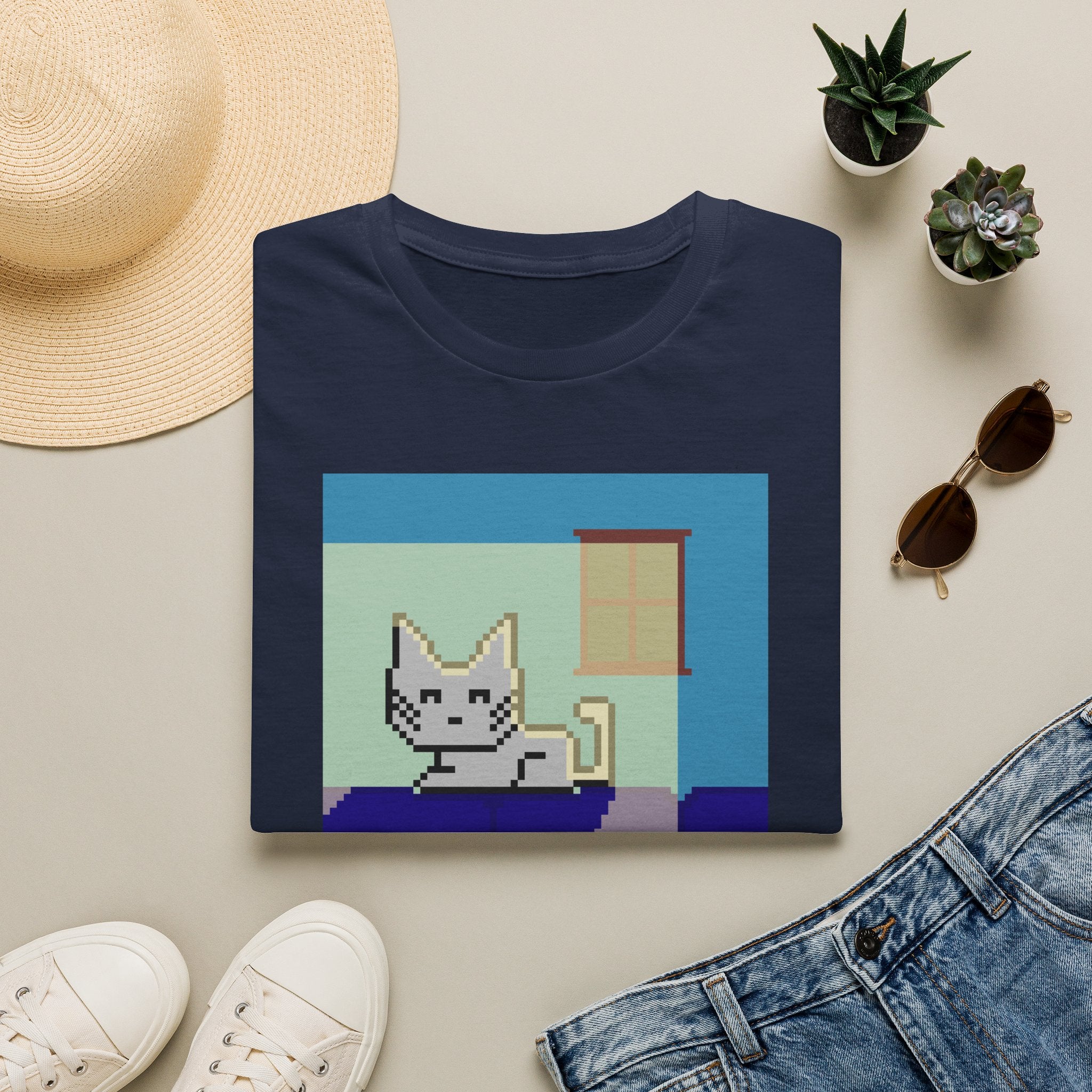 Pixel Cat Tee — Retro 8‑Bit Cat Graphic T‑Shirt