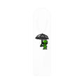 Alien with Umbrella Bookmark — Cute Pixel Art Reading Accessory