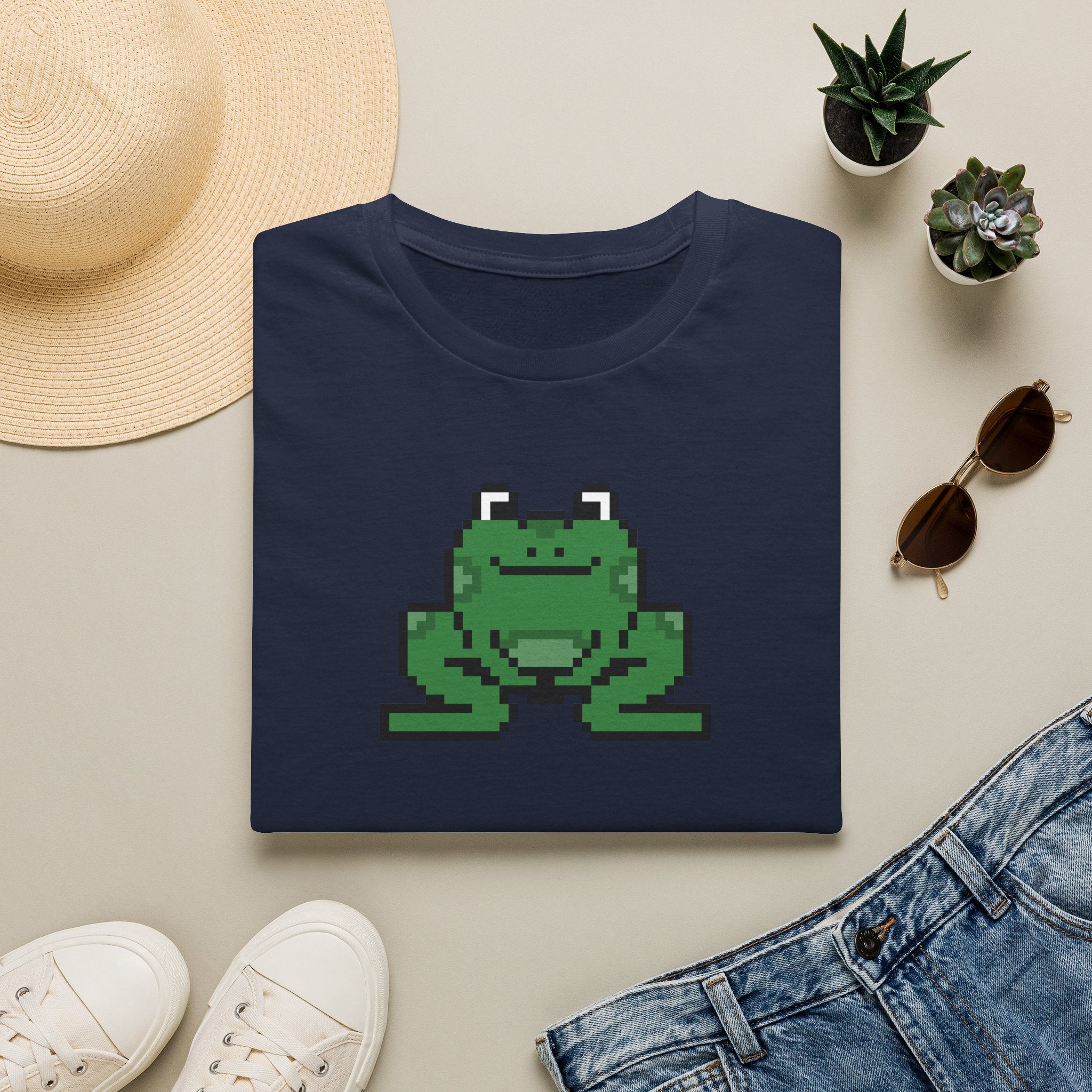 Pixel Frog T-Shirt — Cute Retro 8-Bit Frog Graphic Tee
