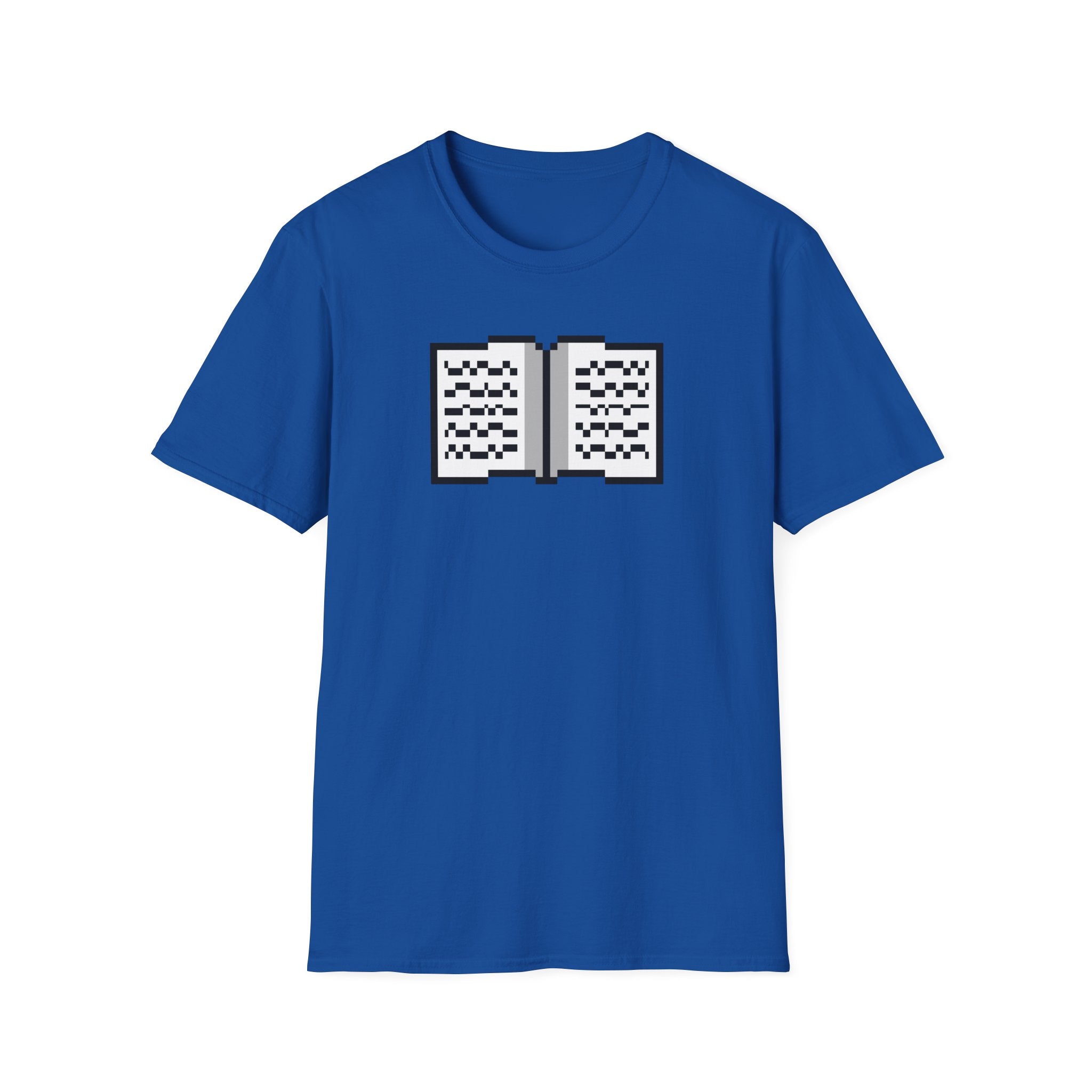 Book Pixel Art T-Shirt — Retro Reading Graphic Tee for Book Lovers
