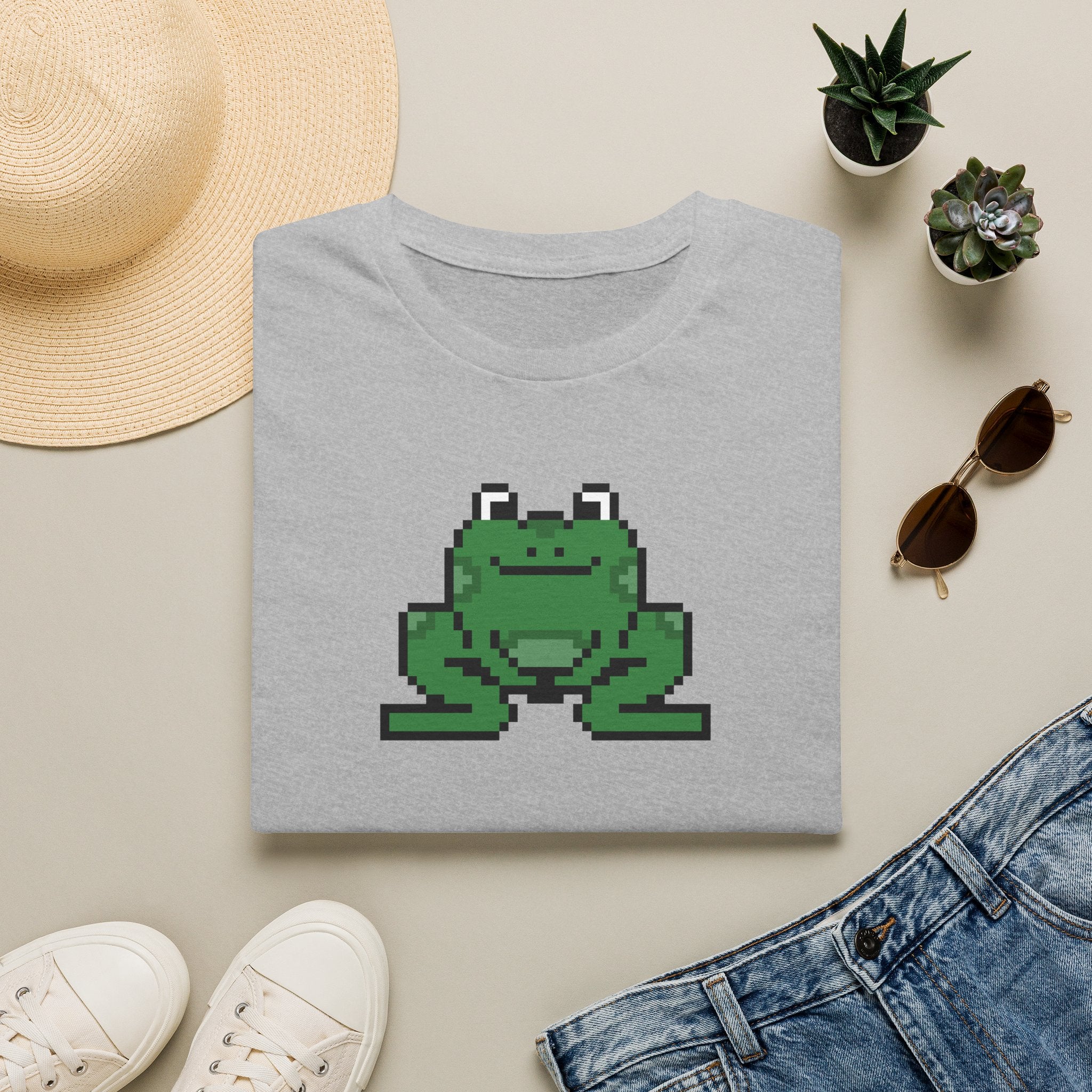 Pixel Frog T-Shirt — Cute Retro 8-Bit Frog Graphic Tee