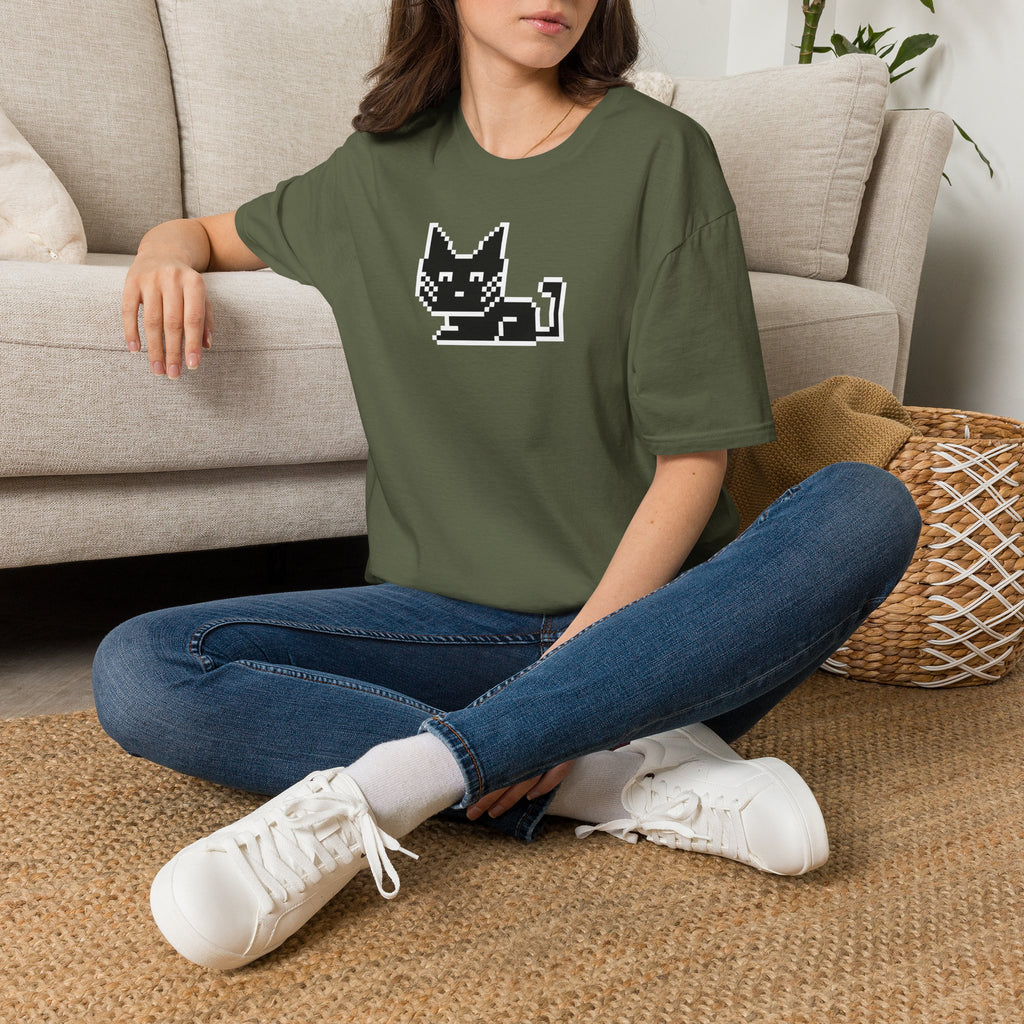 Pixel Cat T-Shirt — Cute Retro 8-Bit Cat Graphic Tee