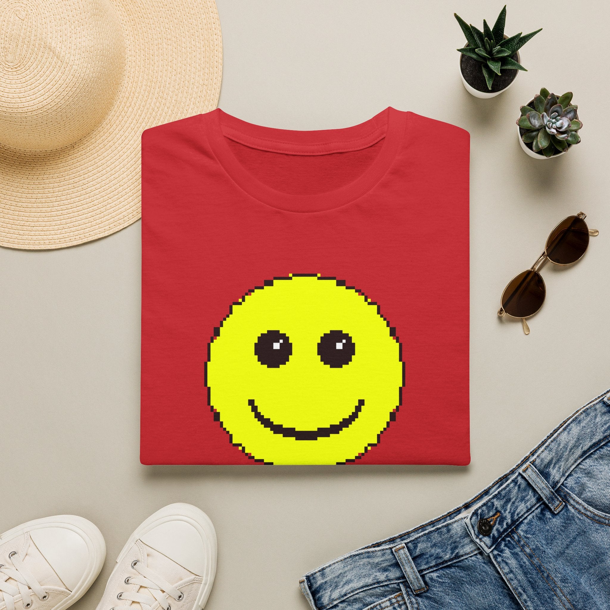 Pixel Smiley T-Shirt — Retro 8‑Bit Happy Face Tee