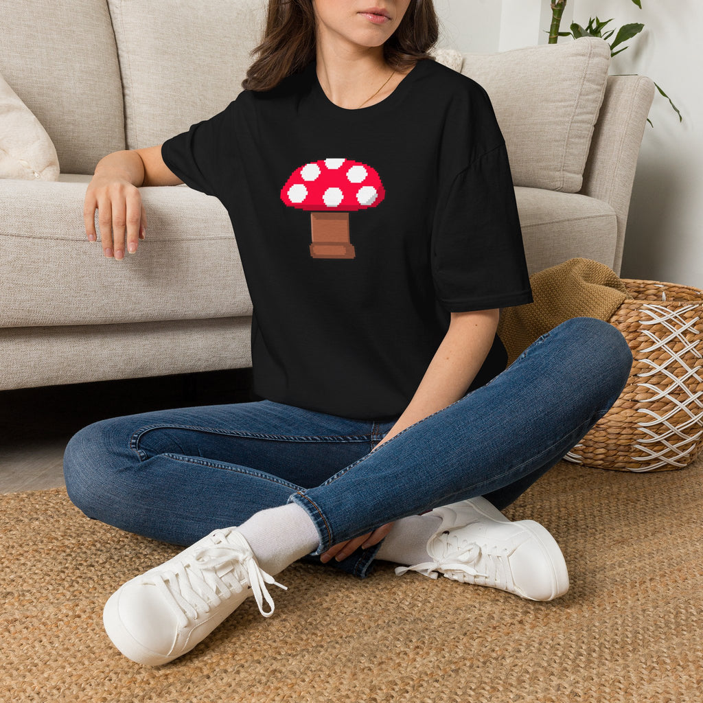 Retro Pixel Mushroom T-Shirt — Cute Mushroom Gamer Tee