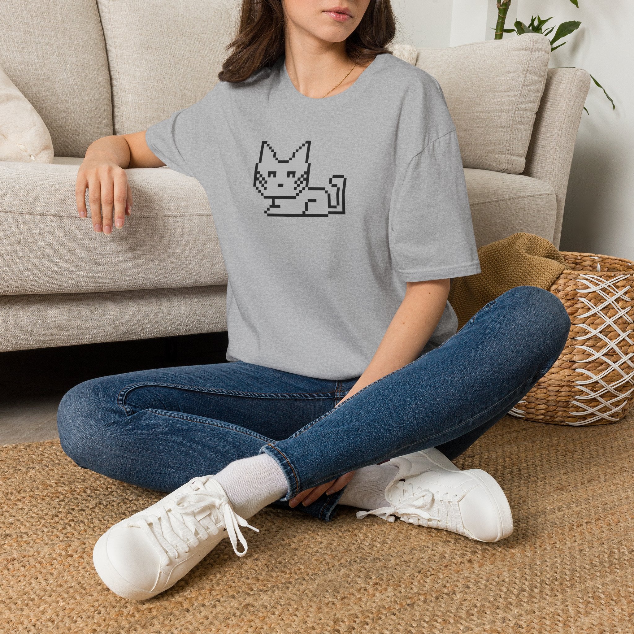 Pixel Cat T‑Shirt — Retro 8‑Bit Kitten Graphic Tee