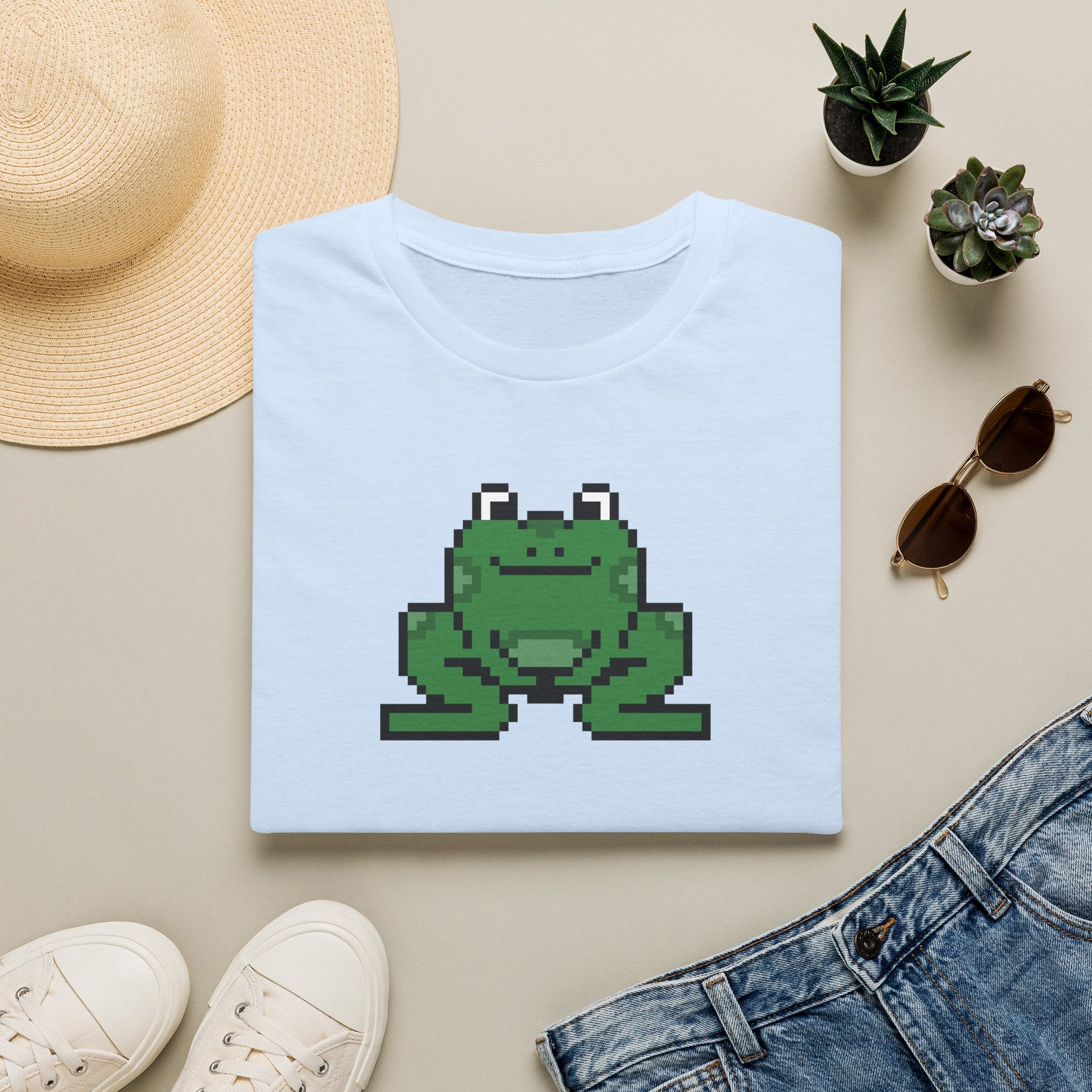 Pixel Frog T-Shirt — Cute Retro 8-Bit Frog Graphic Tee