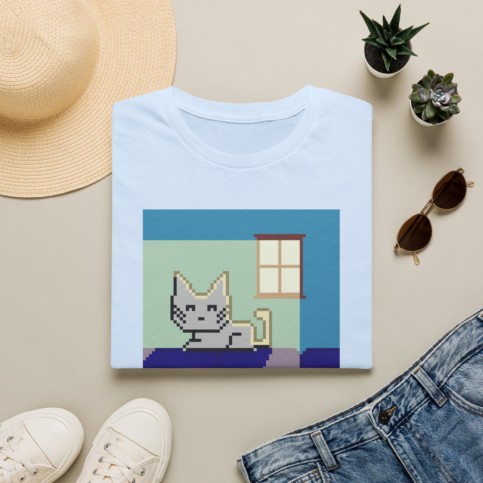 Pixel Cat Tee — Retro 8‑Bit Cat Graphic T‑Shirt