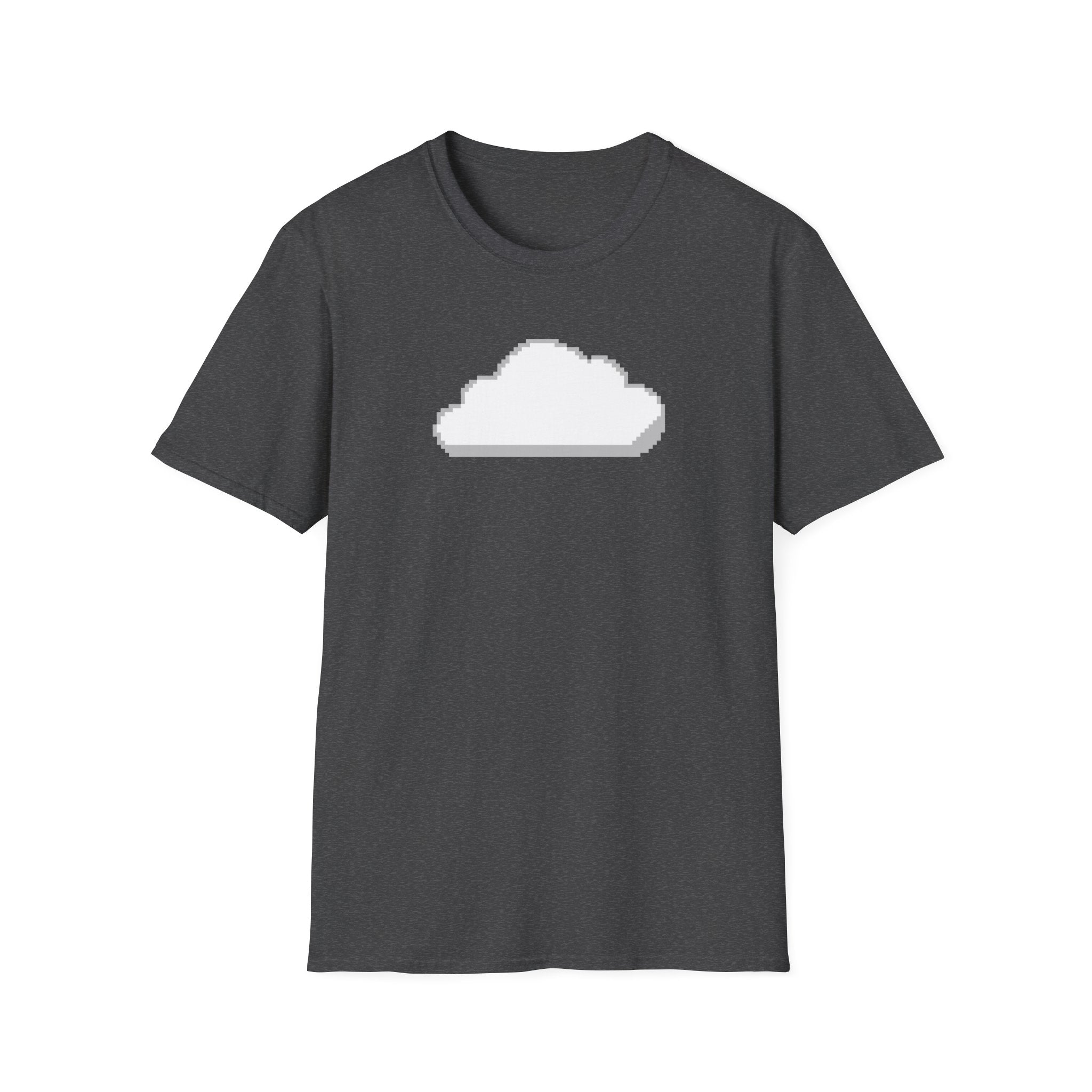 Pixel Cloud T-Shirt — Minimal Retro Gaming Cloud Tee