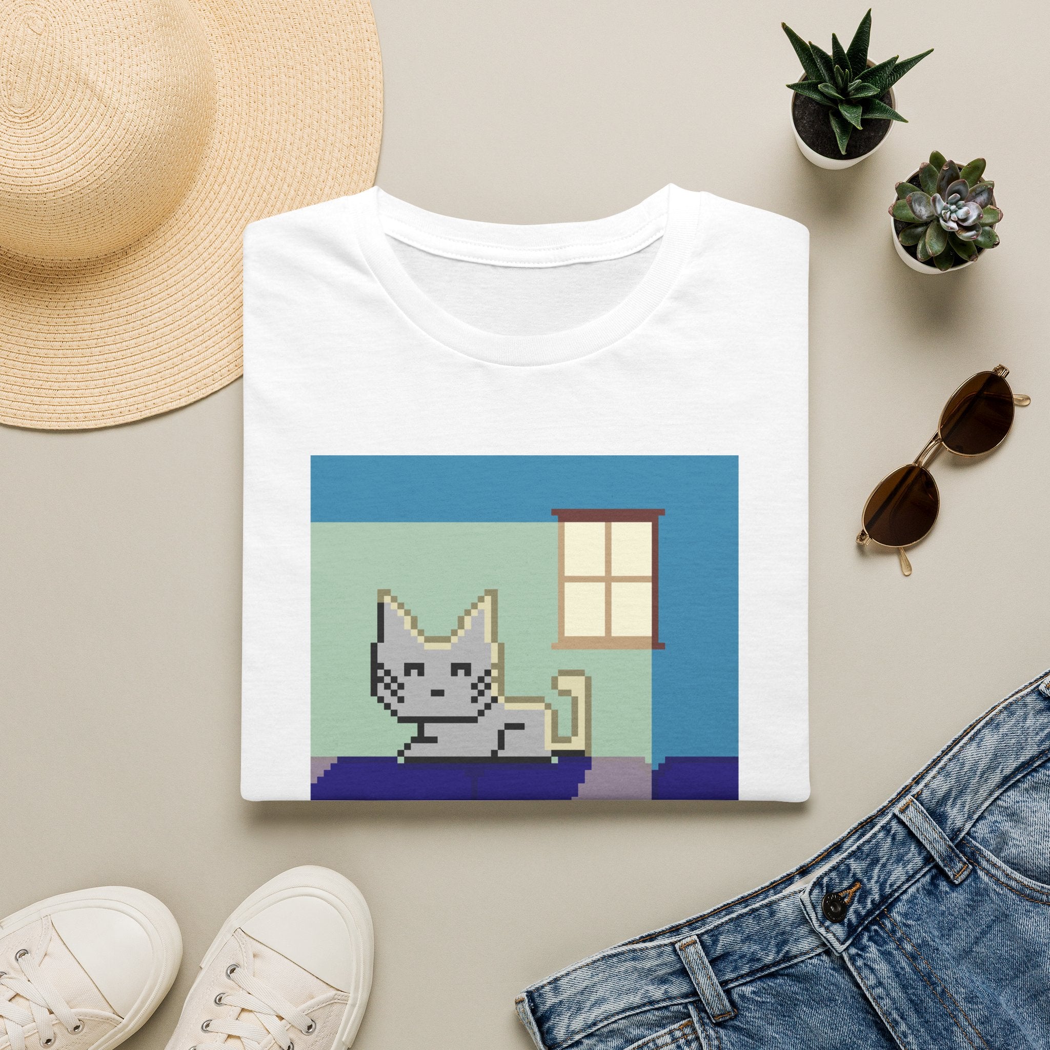 Pixel Cat Tee — Retro 8‑Bit Cat Graphic T‑Shirt