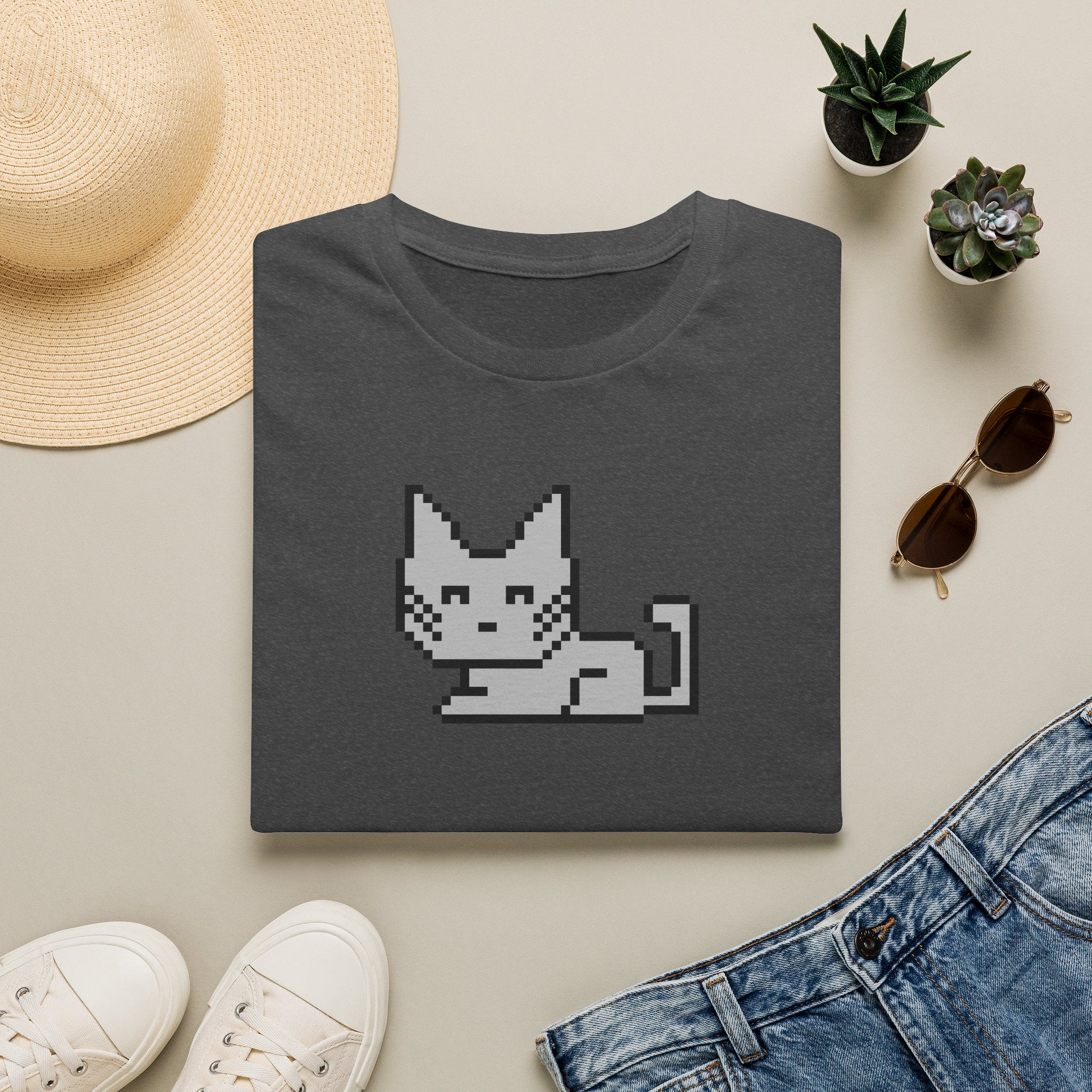 Pixel Cat T‑Shirt — Retro 8‑Bit Kitten Graphic Tee