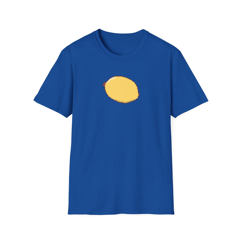 Pixel Lemon T-Shirt — Minimal Retro Fruit Tee