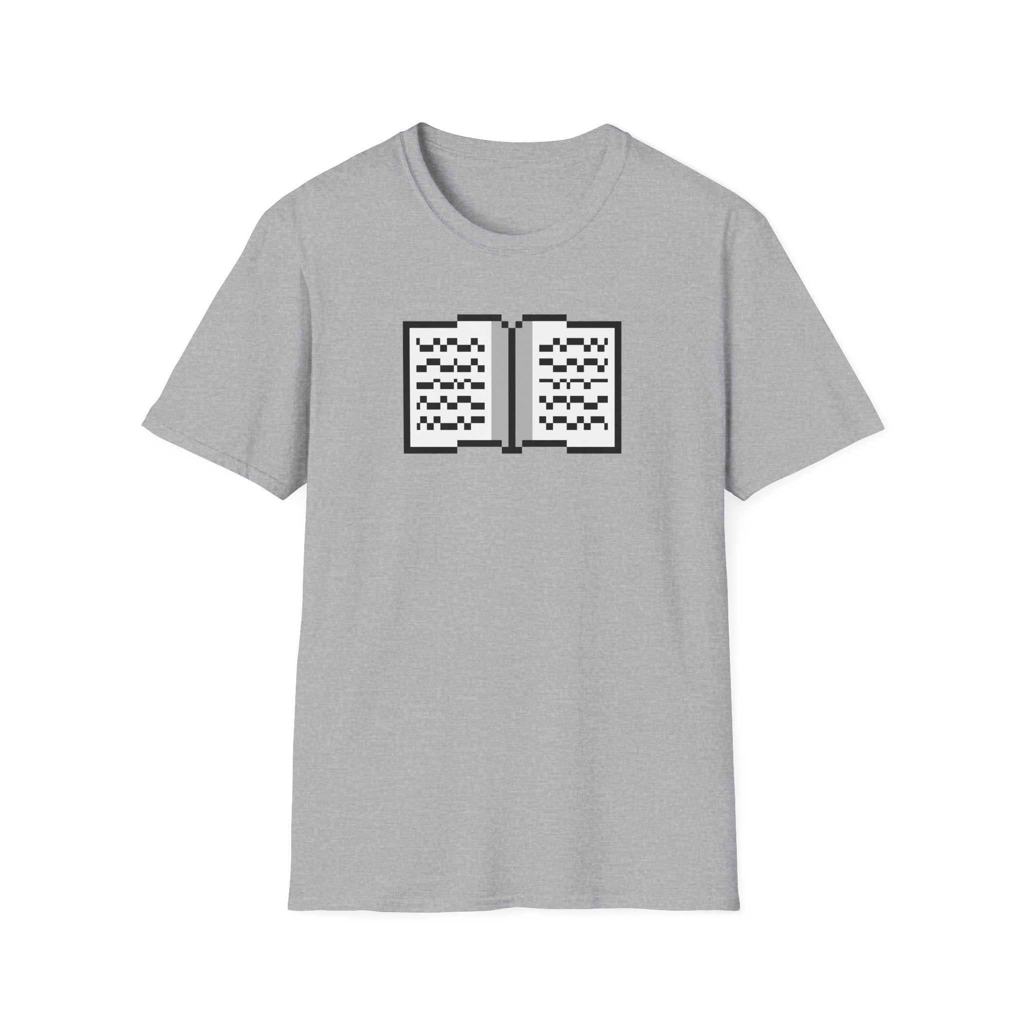 Book Pixel Art T-Shirt — Retro Reading Graphic Tee for Book Lovers