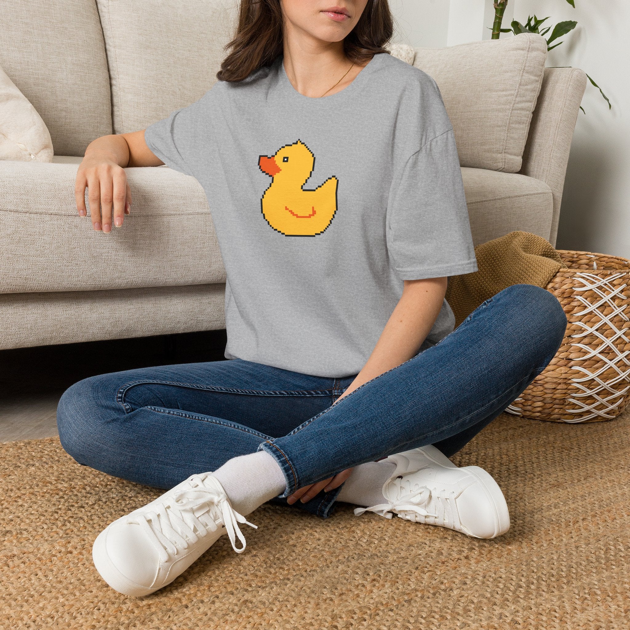 Duck Pixel Tee — Cute Retro Rubber Duck T-Shirt