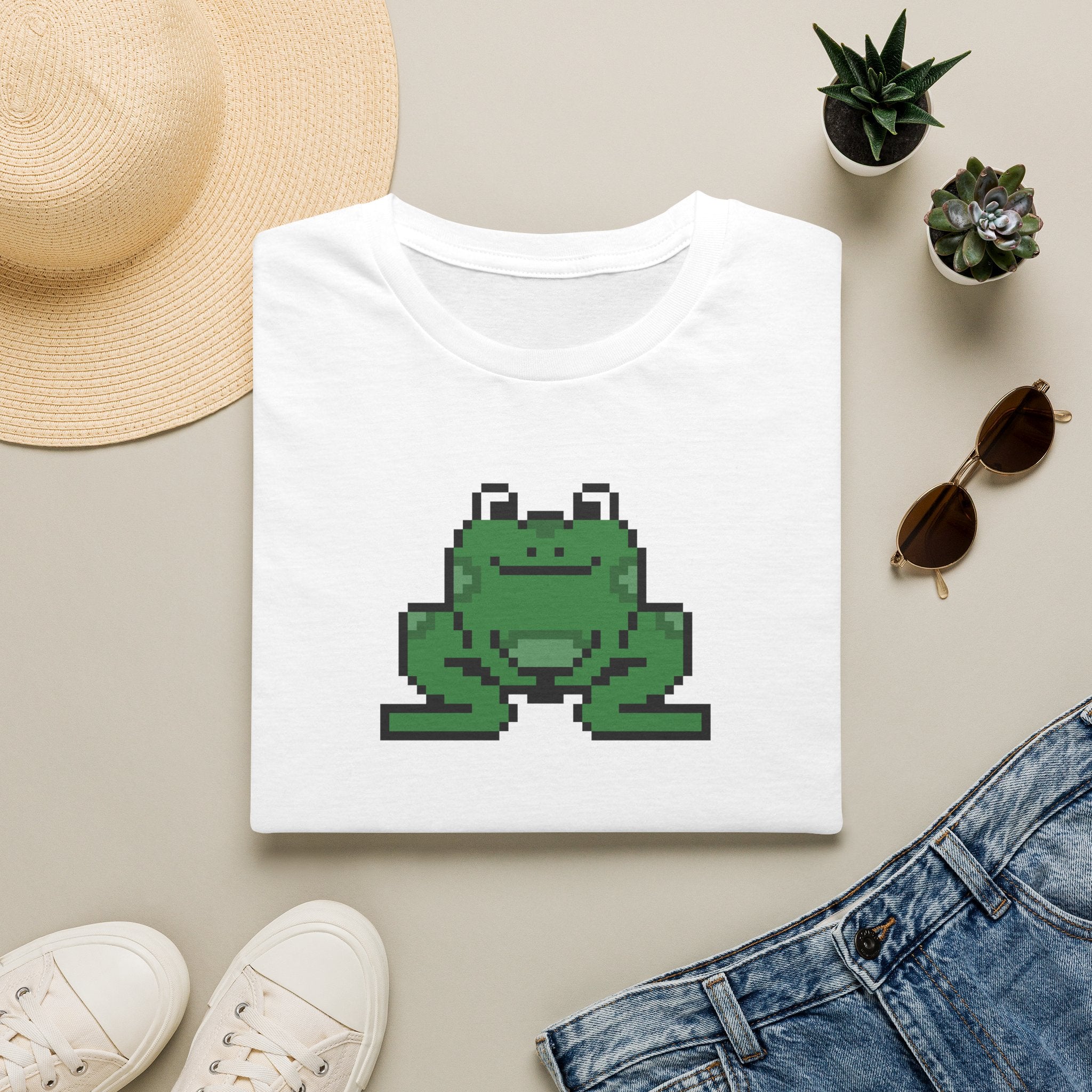 Pixel Frog T-Shirt — Cute Retro 8-Bit Frog Graphic Tee