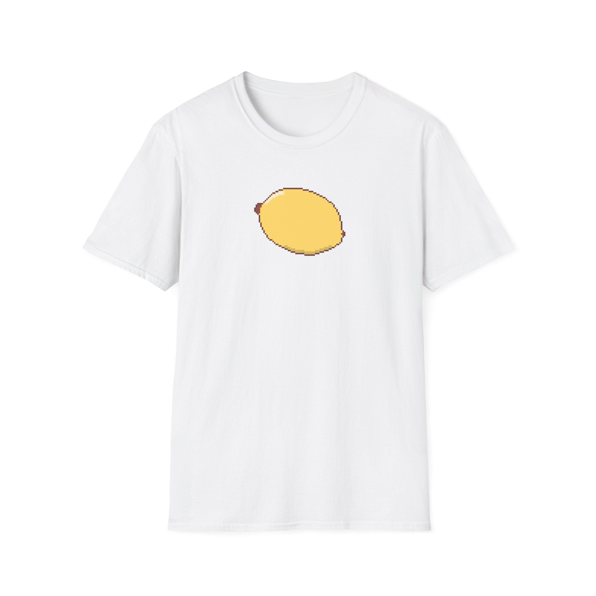 Pixel Lemon T-Shirt — Minimal Retro Fruit Tee