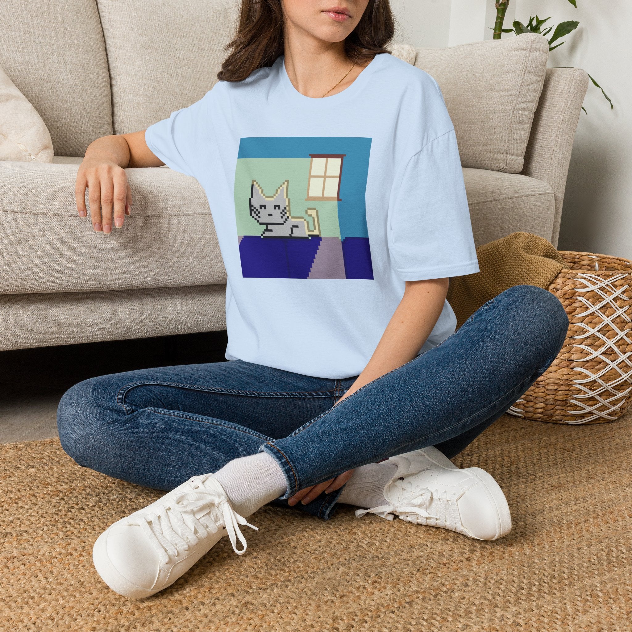Pixel Cat Tee — Retro 8‑Bit Cat Graphic T‑Shirt