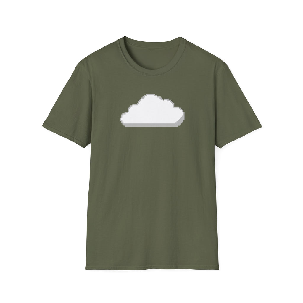 Pixel Cloud T-Shirt — Minimal Retro Gaming Cloud Tee