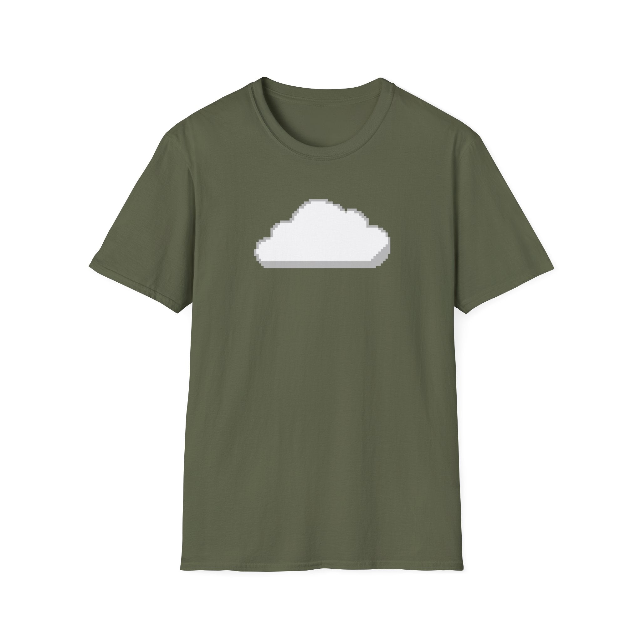 Pixel Cloud T-Shirt — Minimal Retro Gaming Cloud Tee