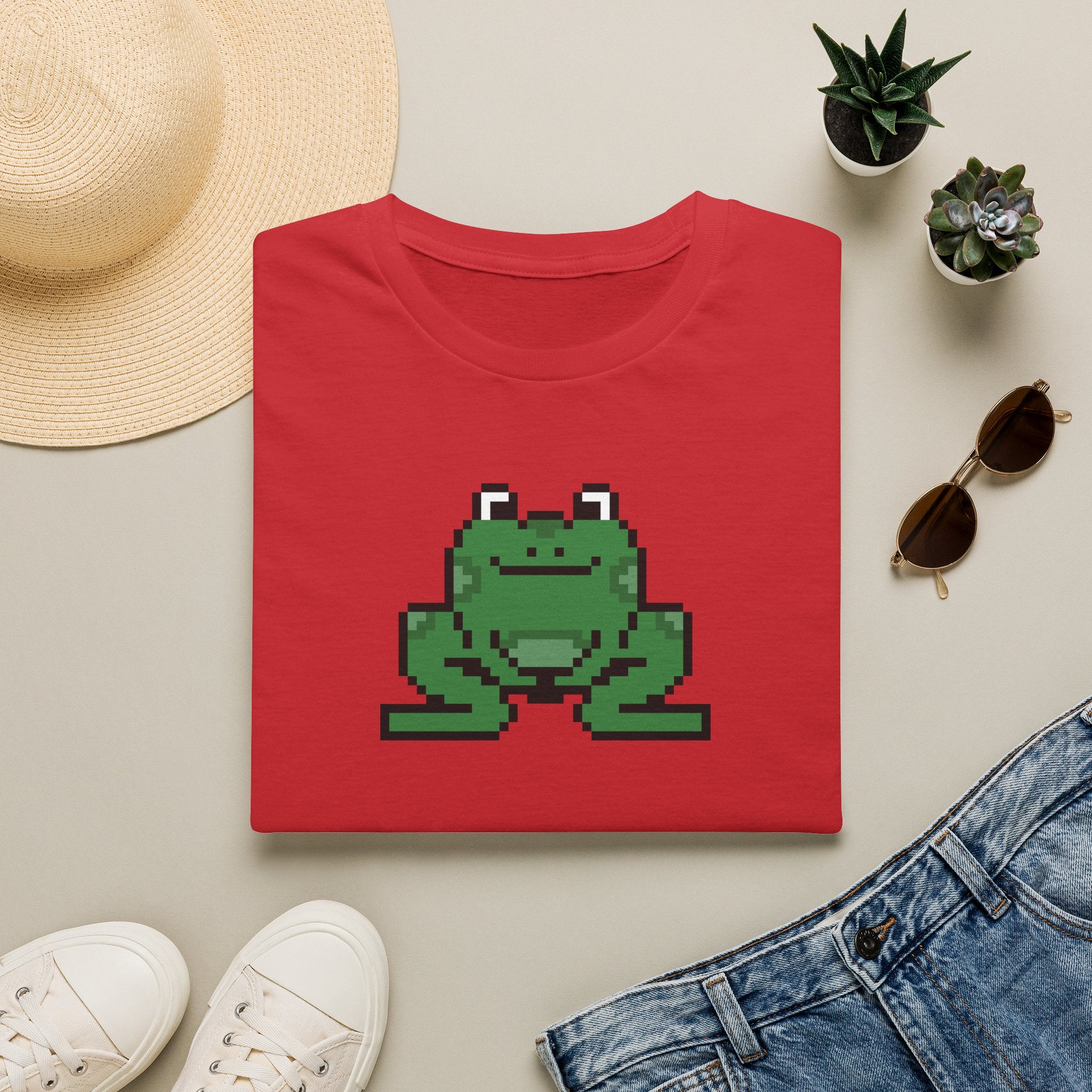 Pixel Frog T-Shirt — Cute Retro 8-Bit Frog Graphic Tee