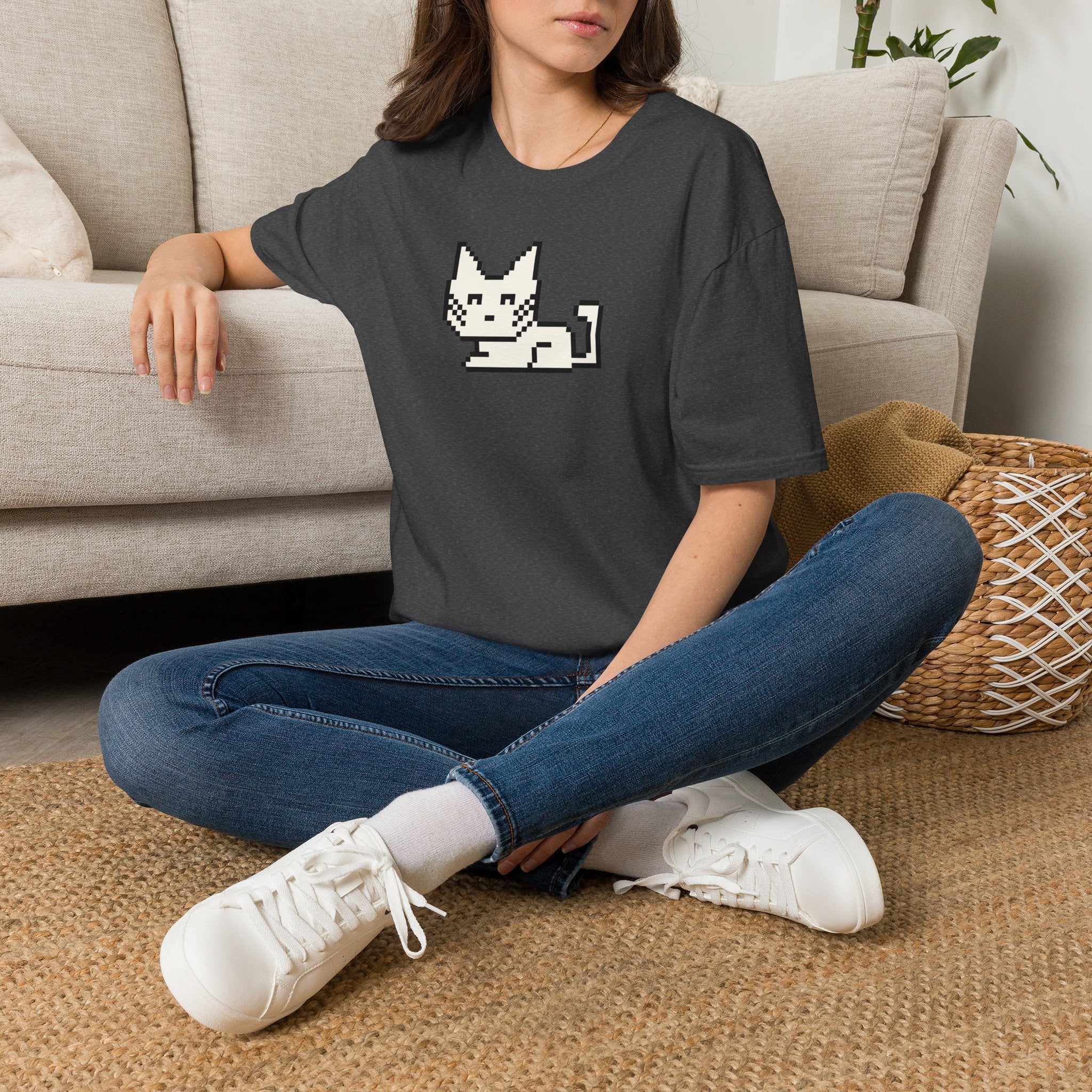 Pixel Cat T-Shirt — Cute Retro 8-Bit Kitten Tee