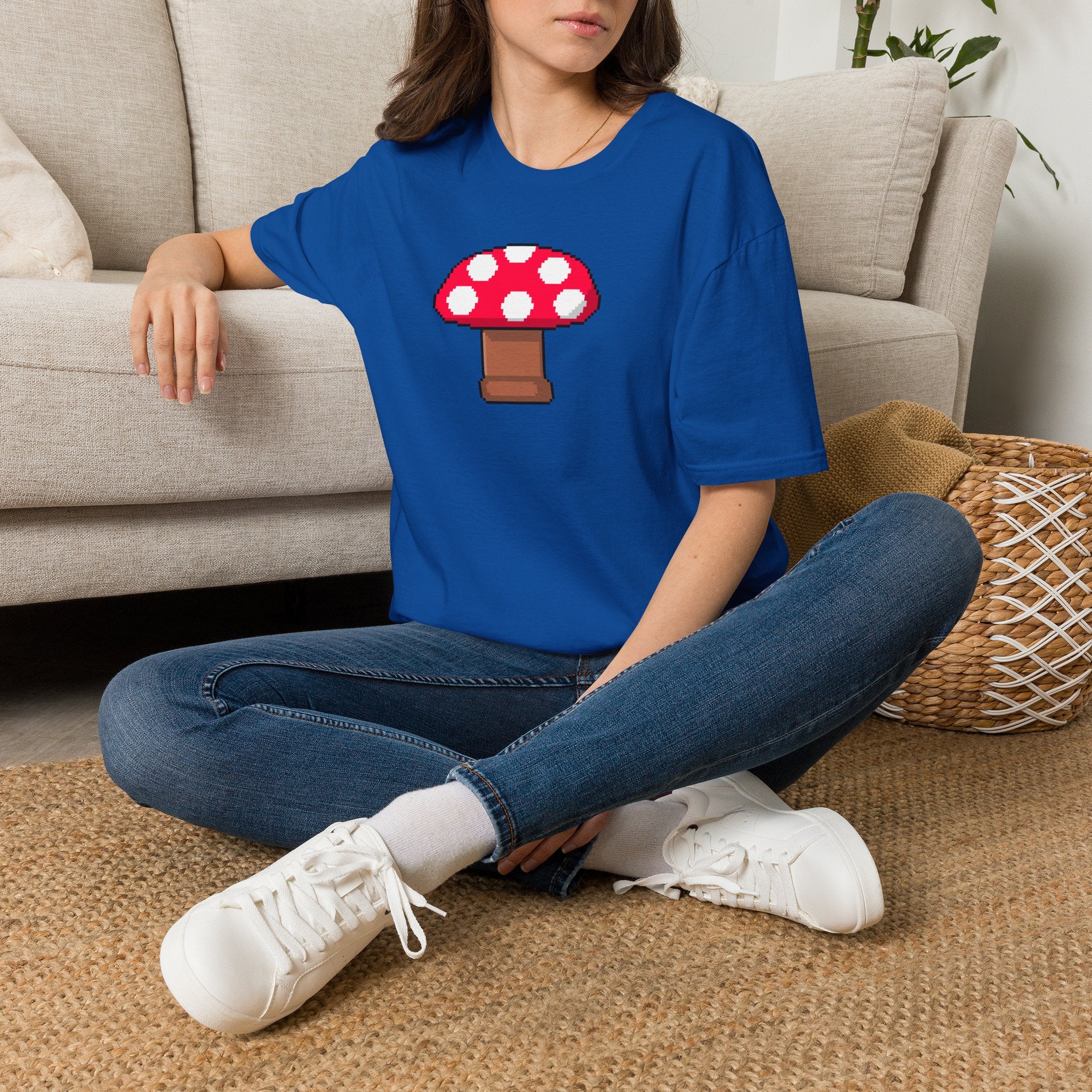 Retro Pixel Mushroom T-Shirt — Cute Mushroom Gamer Tee
