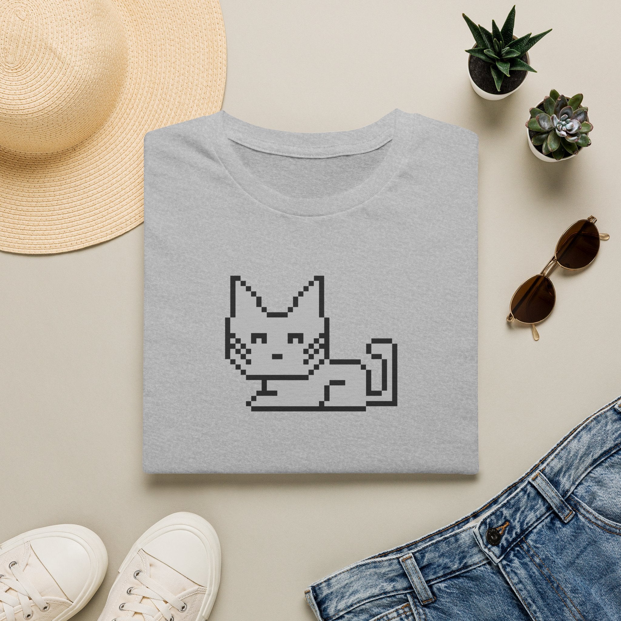 Pixel Cat T‑Shirt — Retro 8‑Bit Kitten Graphic Tee