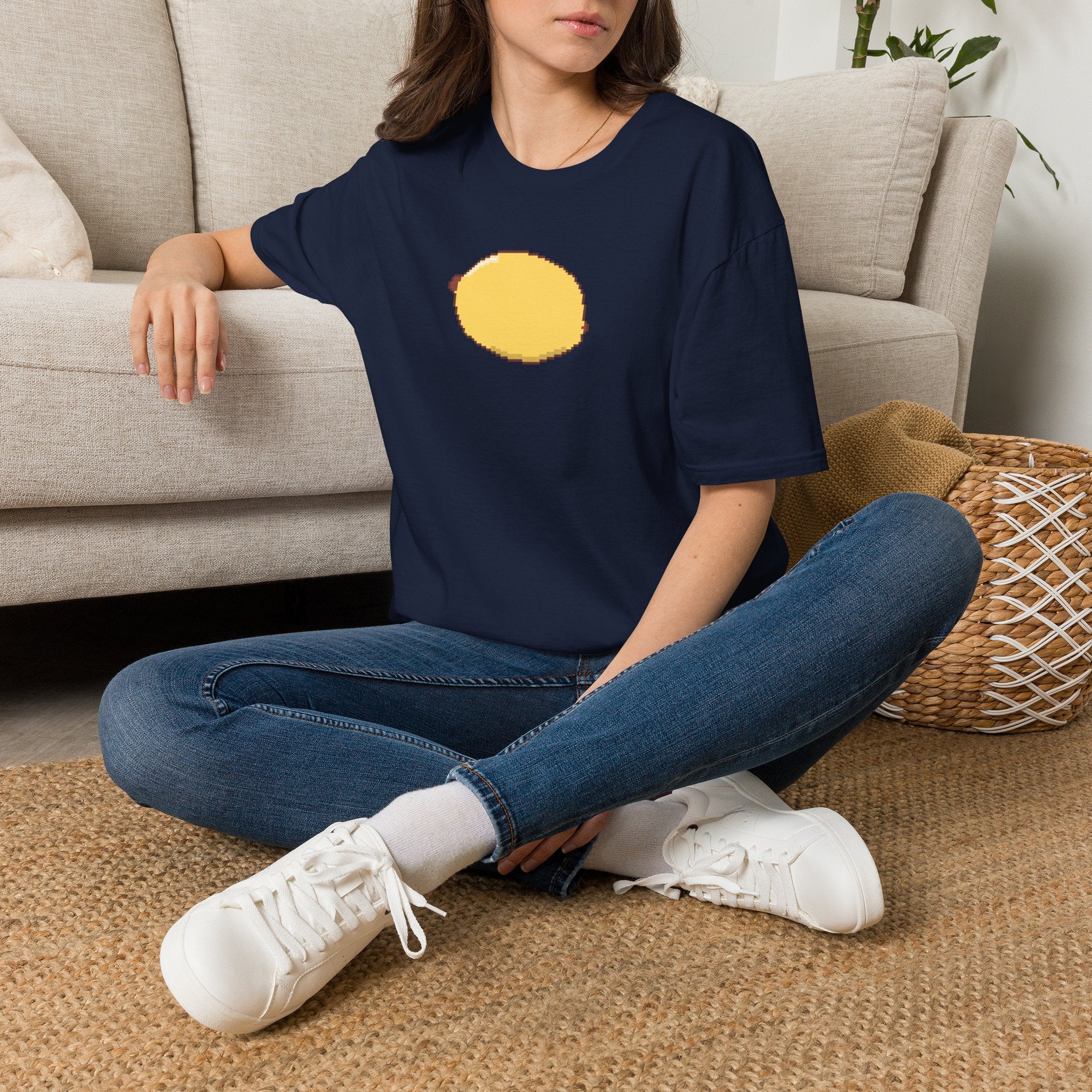Pixel Lemon T-Shirt — Minimal Retro Fruit Tee