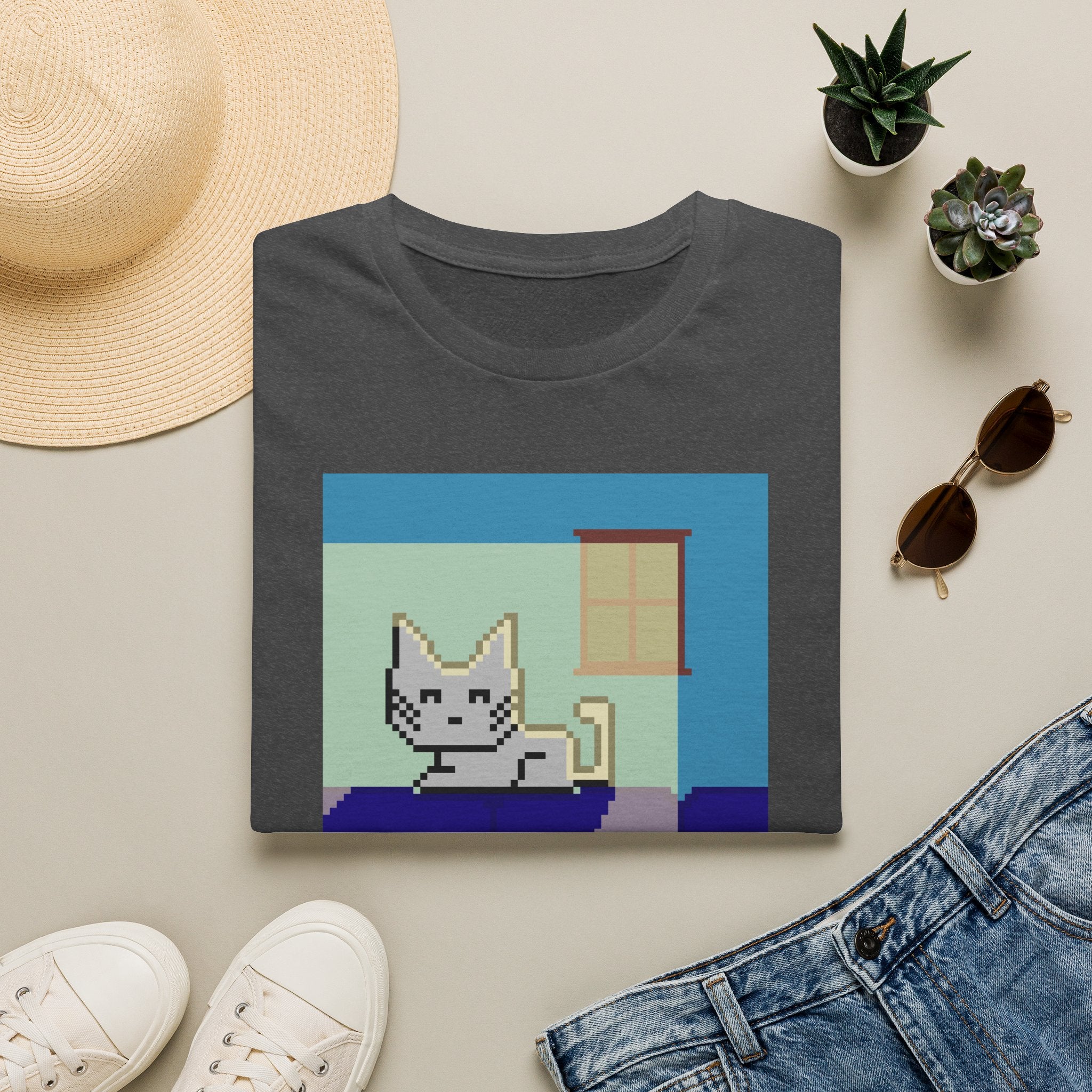 Pixel Cat Tee — Retro 8‑Bit Cat Graphic T‑Shirt