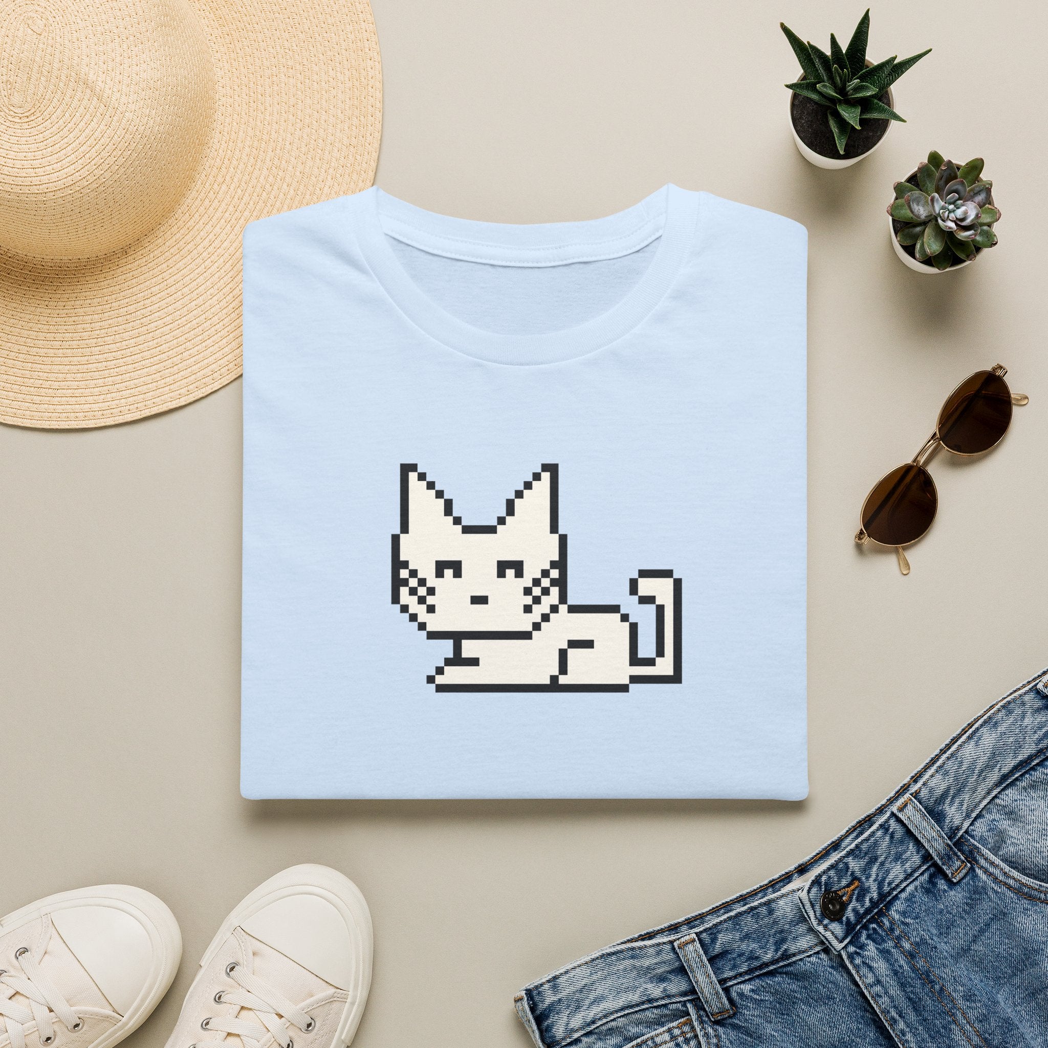 Pixel Cat T-Shirt — Cute Retro 8-Bit Kitten Tee