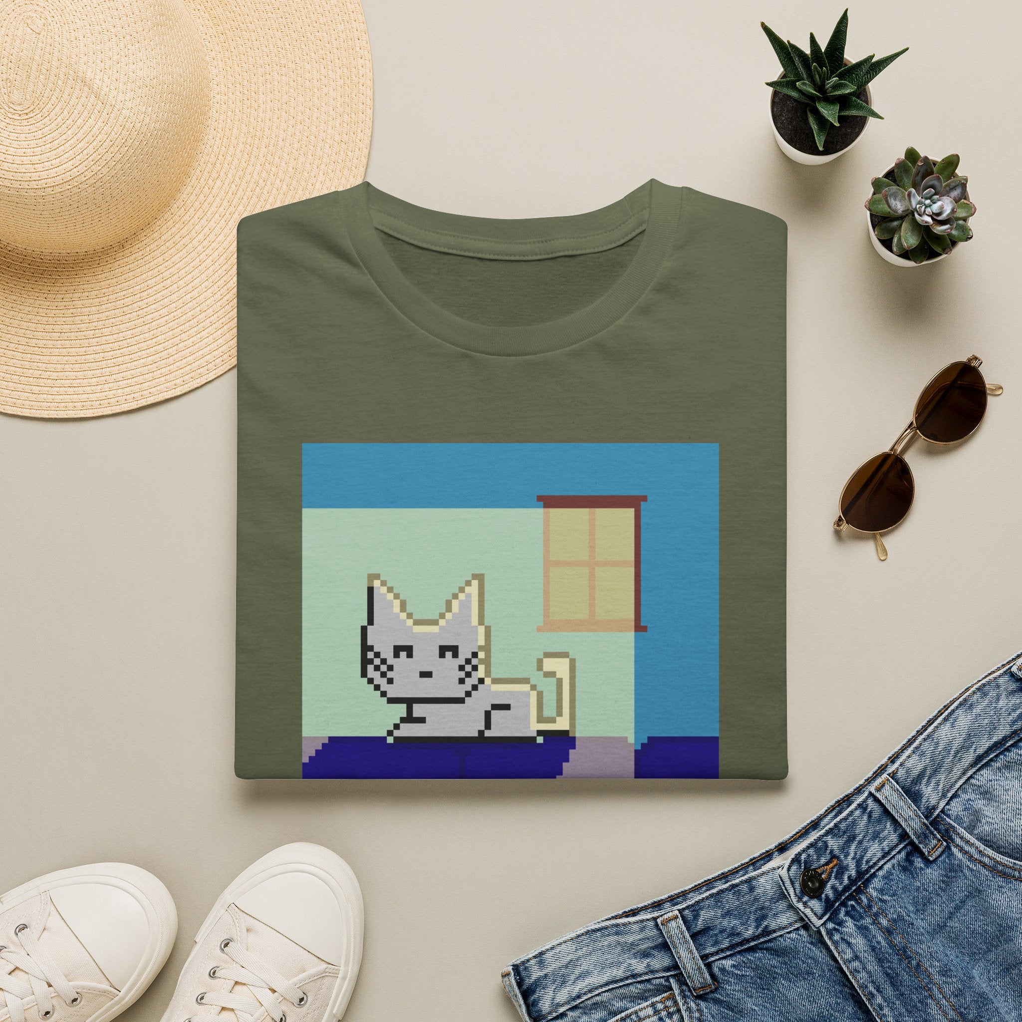 Pixel Cat Tee — Retro 8‑Bit Cat Graphic T‑Shirt