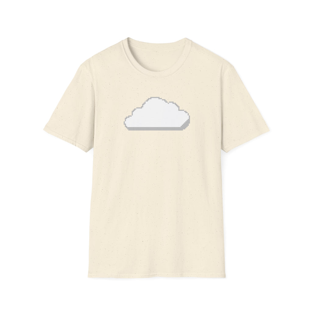 Pixel Cloud T-Shirt — Minimal Retro Gaming Cloud Tee