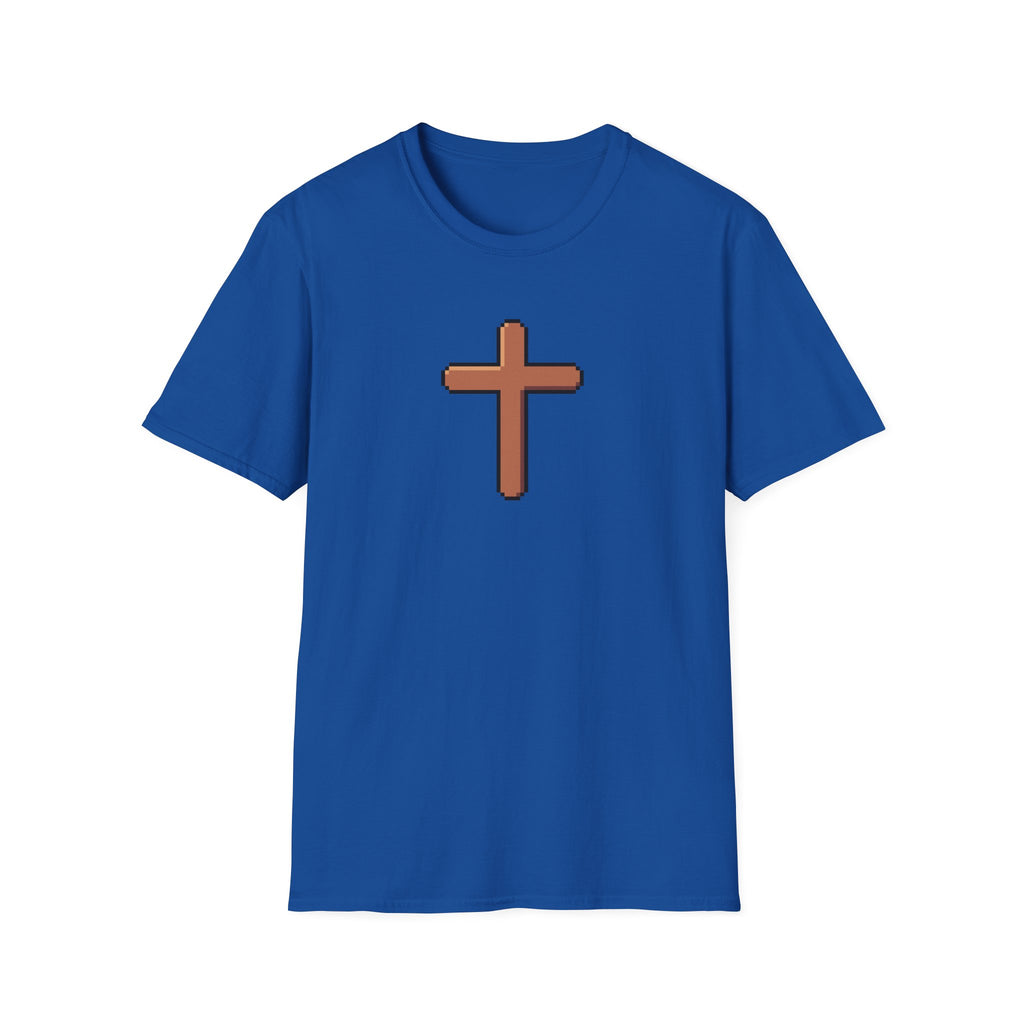 Pixel Cross T-Shirt — Minimal Christian Faith Graphic Tee