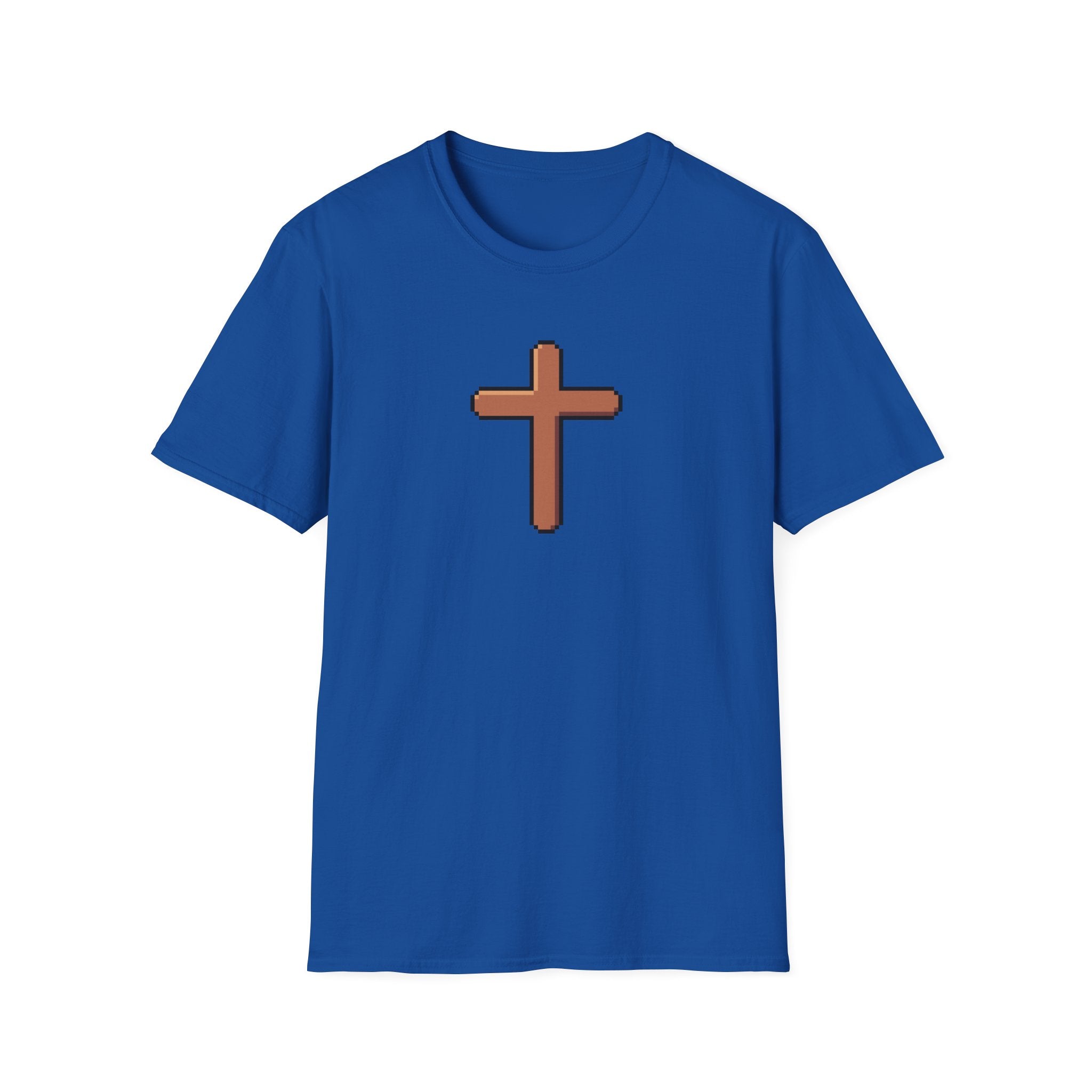 Pixel Cross T-Shirt — Minimal Christian Faith Graphic Tee