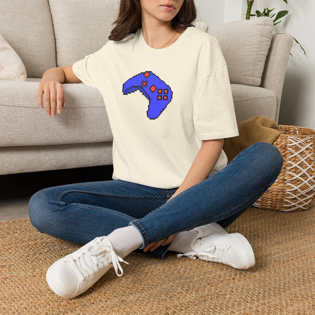 Pixel Blue Gamepad T-Shirt — Retro Gamer Controller Tee