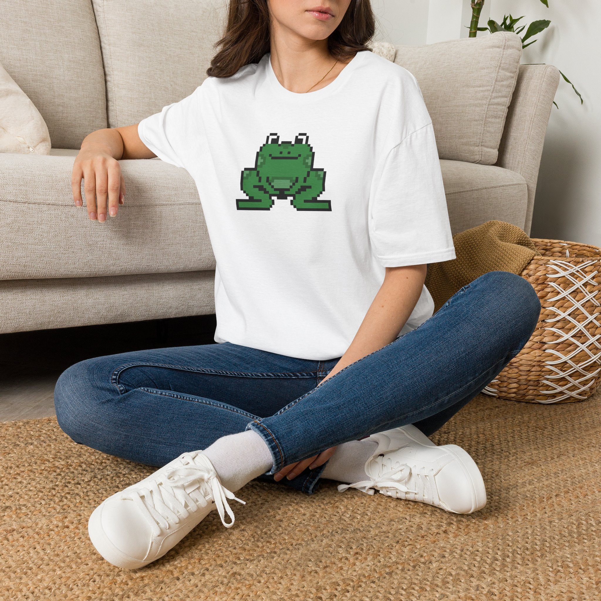 Pixel Frog T-Shirt — Cute Retro 8-Bit Frog Graphic Tee