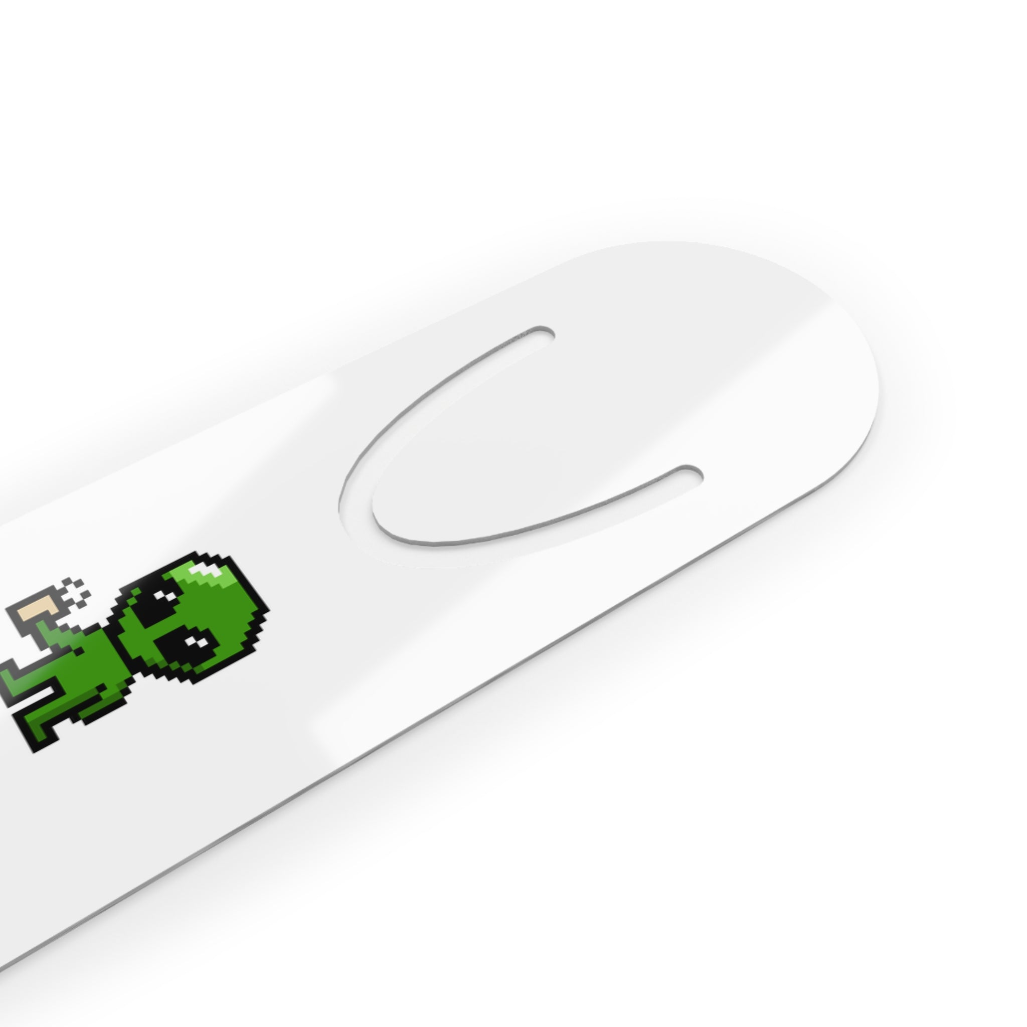 Alien Pixel Bookmark — Cute Retro Alien Metal Bookmark