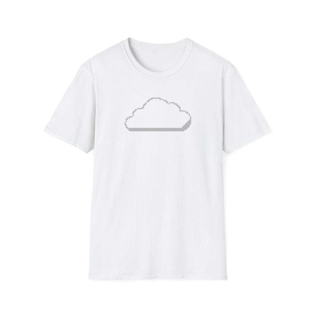 Pixel Cloud T-Shirt — Minimal Retro Gaming Cloud Tee
