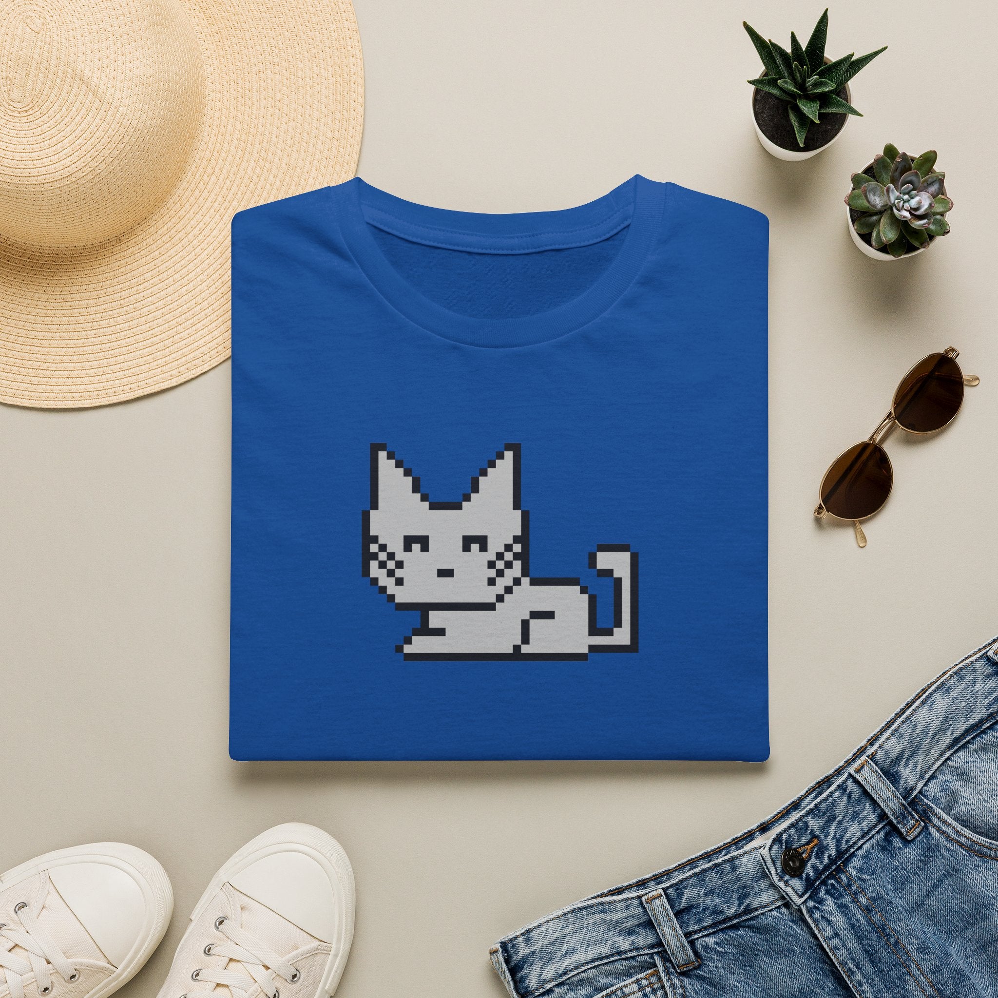 Pixel Cat T‑Shirt — Retro 8‑Bit Kitten Graphic Tee