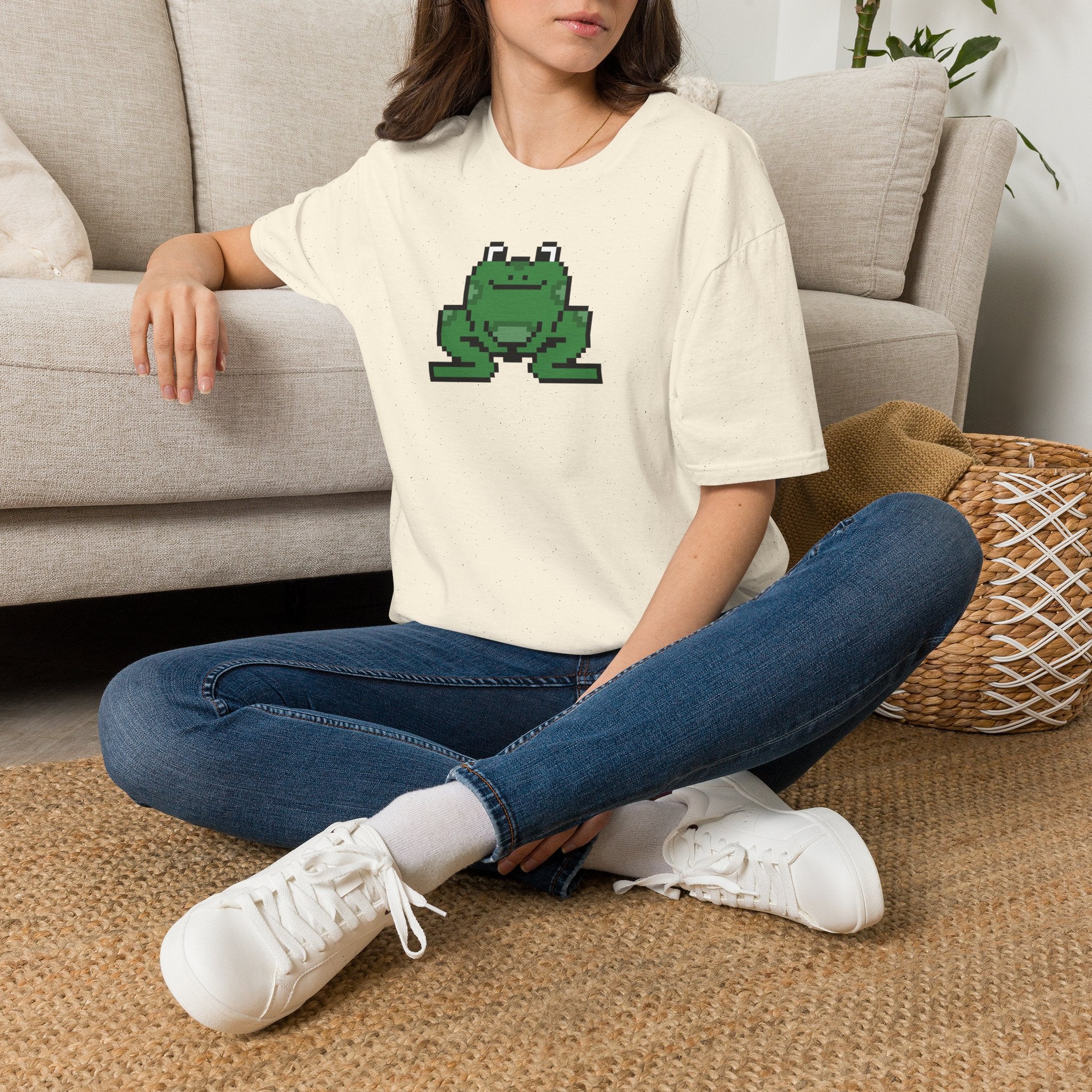 Pixel Frog T-Shirt — Cute Retro 8-Bit Frog Graphic Tee
