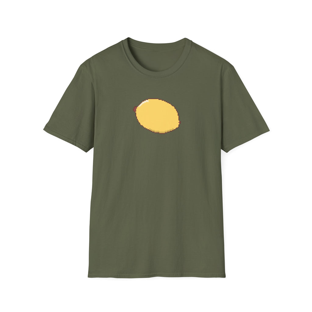 Pixel Lemon T-Shirt — Minimal Retro Fruit Tee