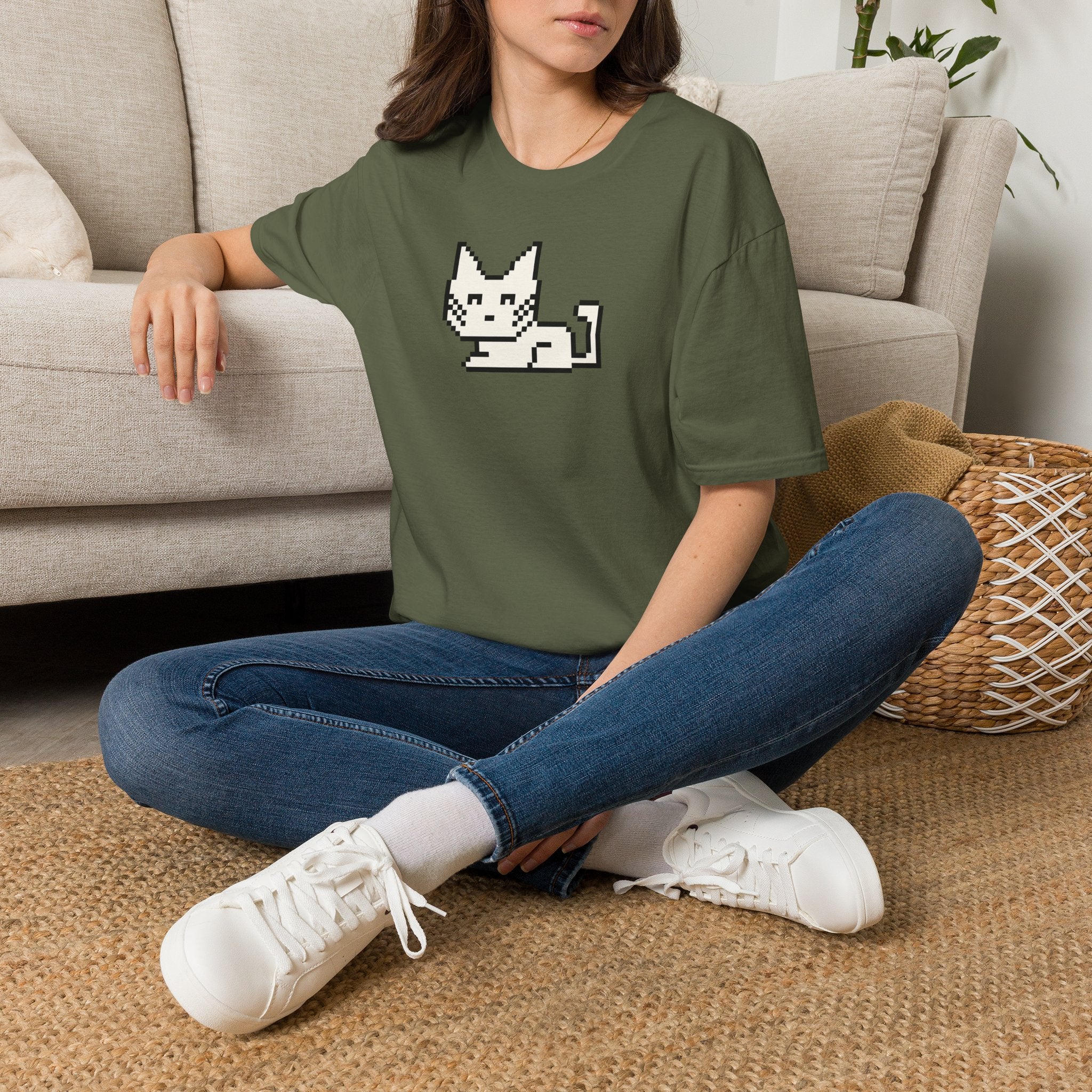 Pixel Cat T-Shirt — Cute Retro 8-Bit Kitten Tee