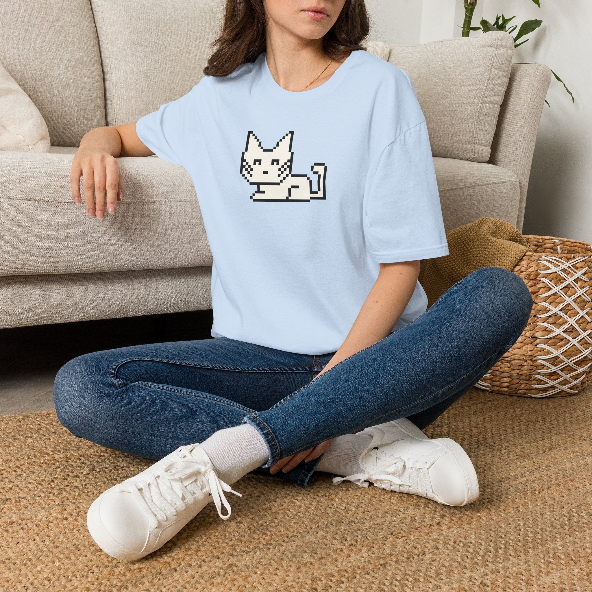 Pixel Cat T-Shirt — Cute Retro 8-Bit Kitten Tee