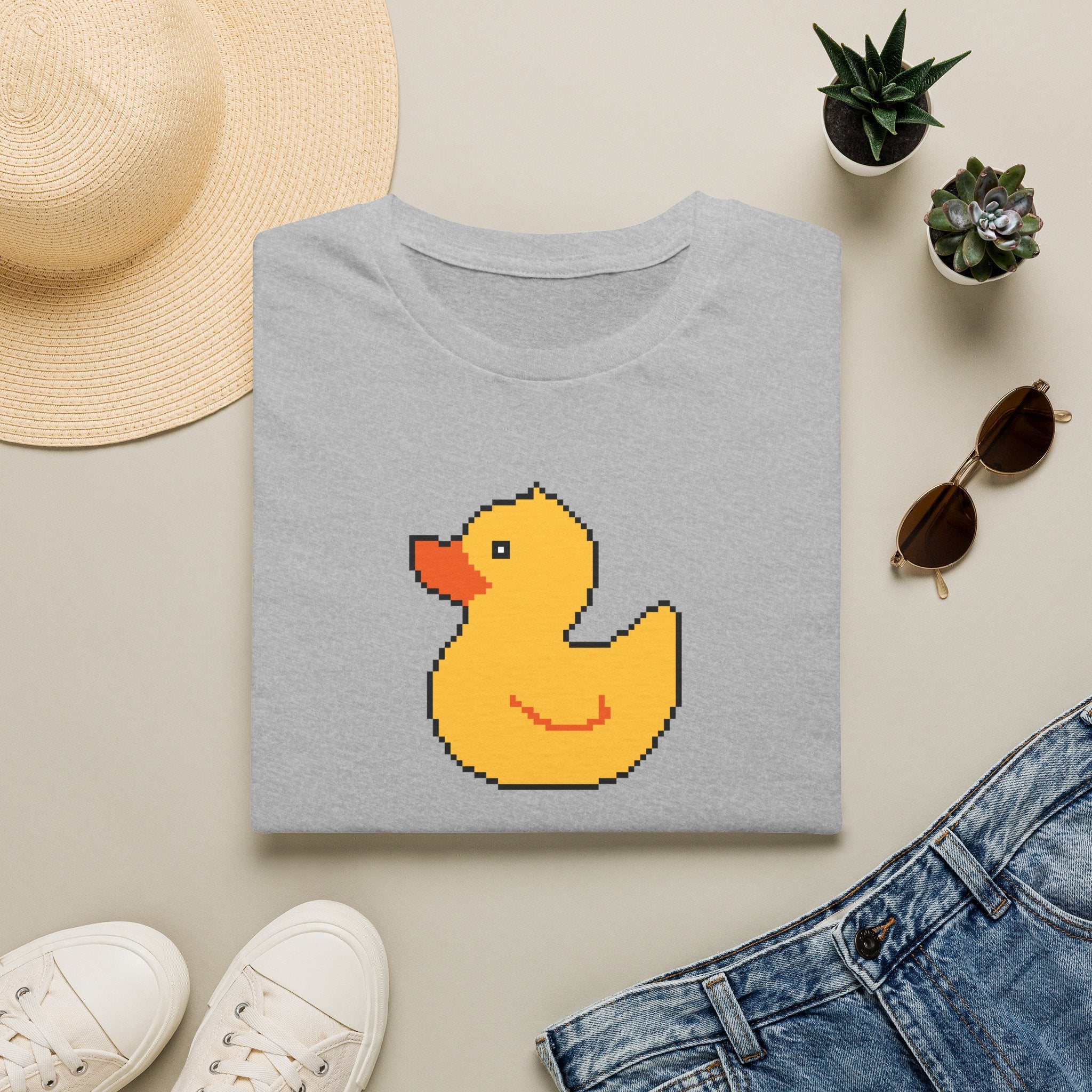 Duck Pixel Tee — Cute Retro Rubber Duck T-Shirt